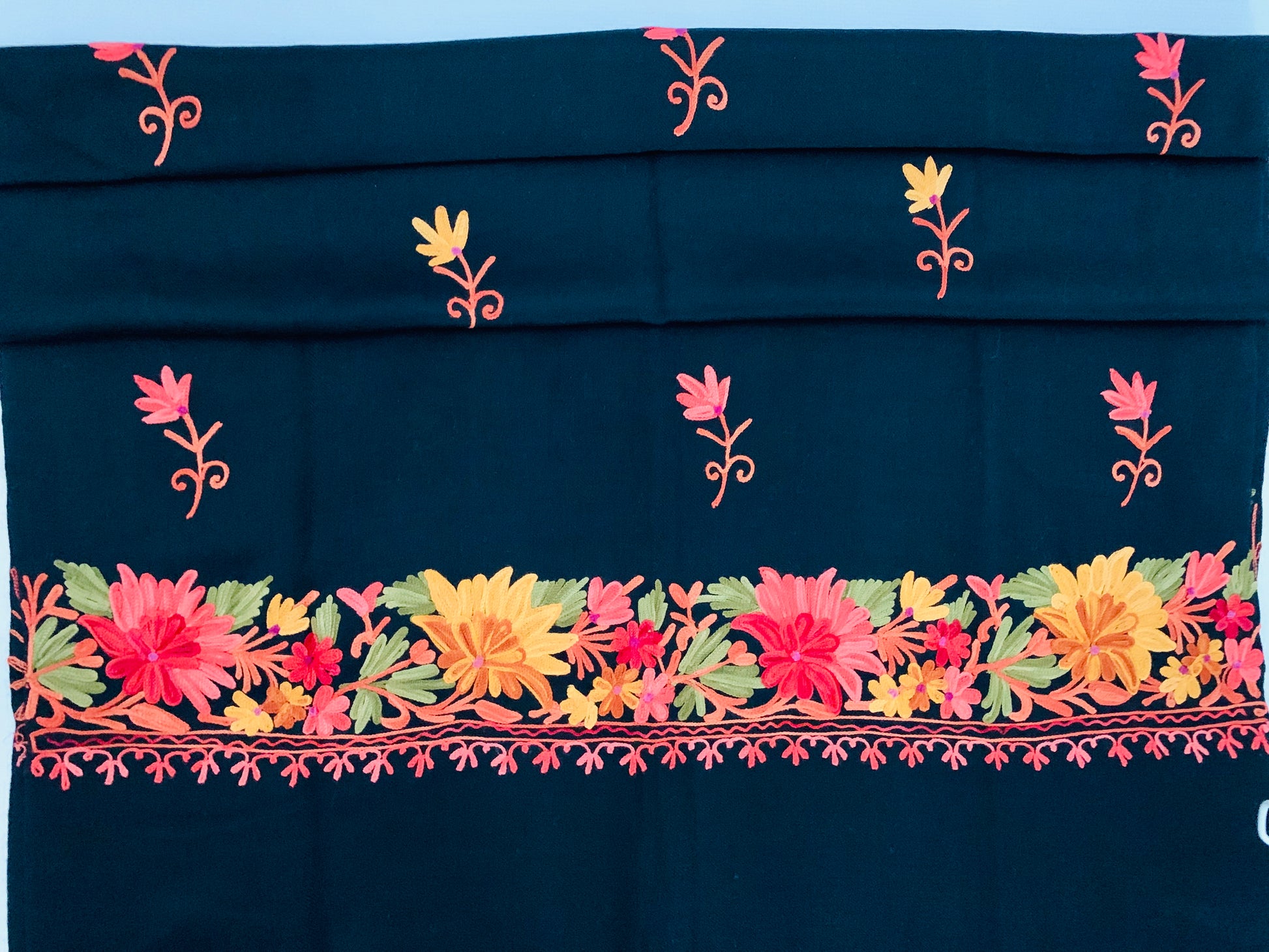 Handmade Personalised Initials Embroidery Scarf - Konmay London