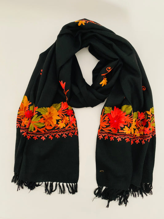 Handmade Personalised Initials Embroidery Scarf - Konmay London