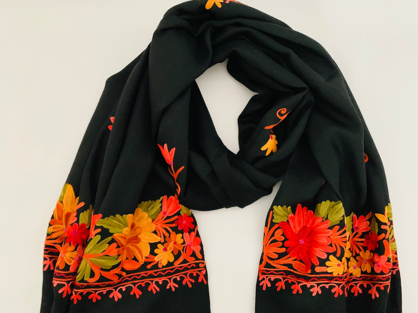 Handmade Personalised Initials Embroidery Scarf - Konmay London