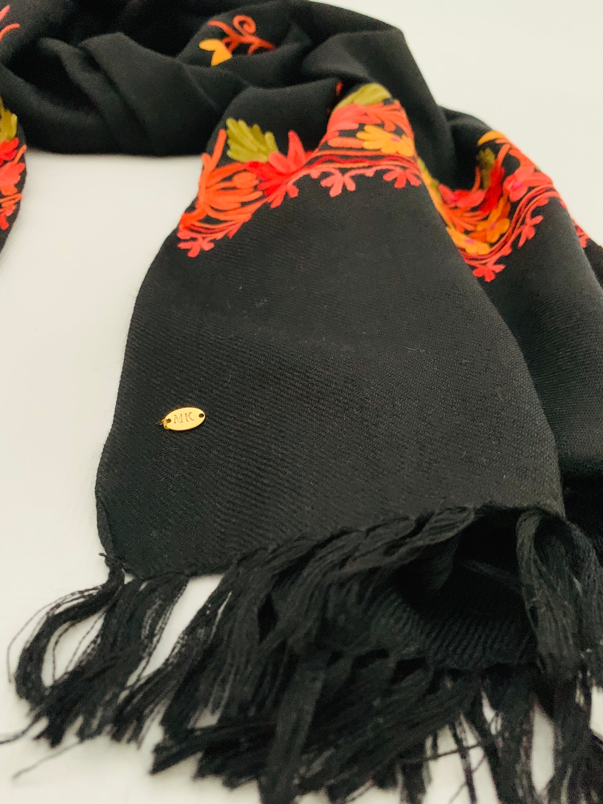 Handmade Personalised Initials Embroidery Scarf - Konmay London