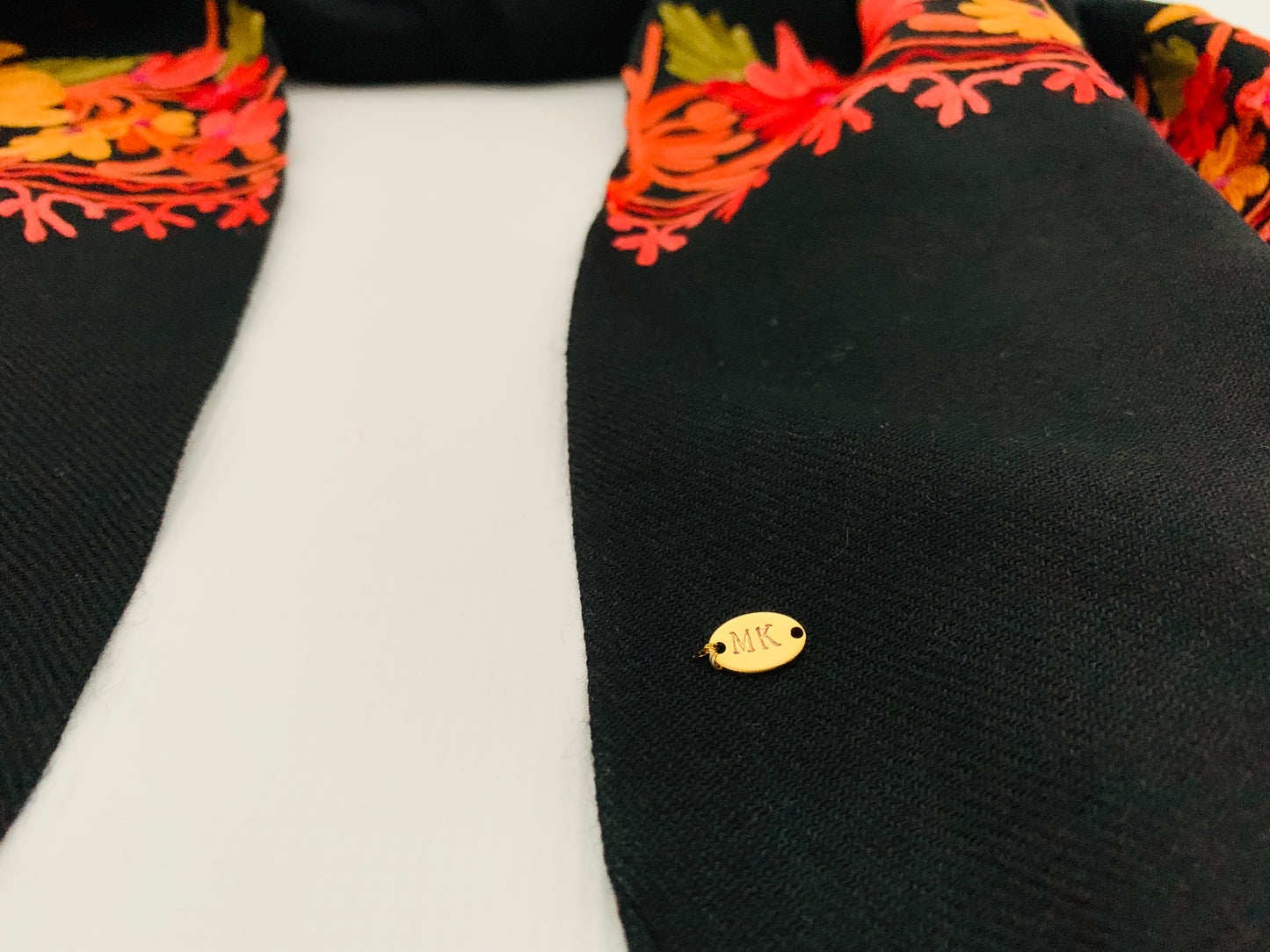 Handmade Personalised Initials Embroidery Scarf - Konmay London