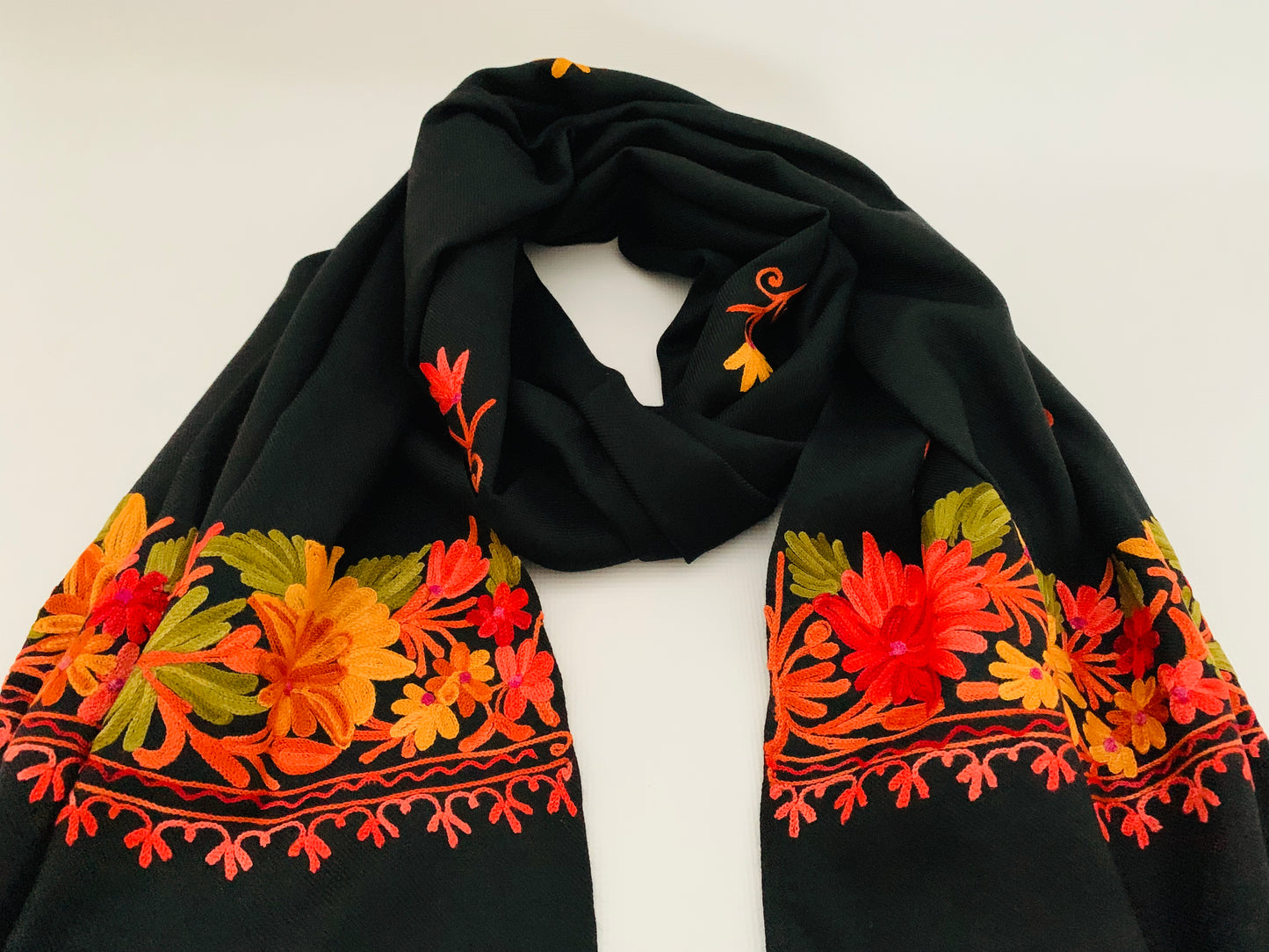 Handmade Personalised Initials Embroidery Scarf - Konmay London