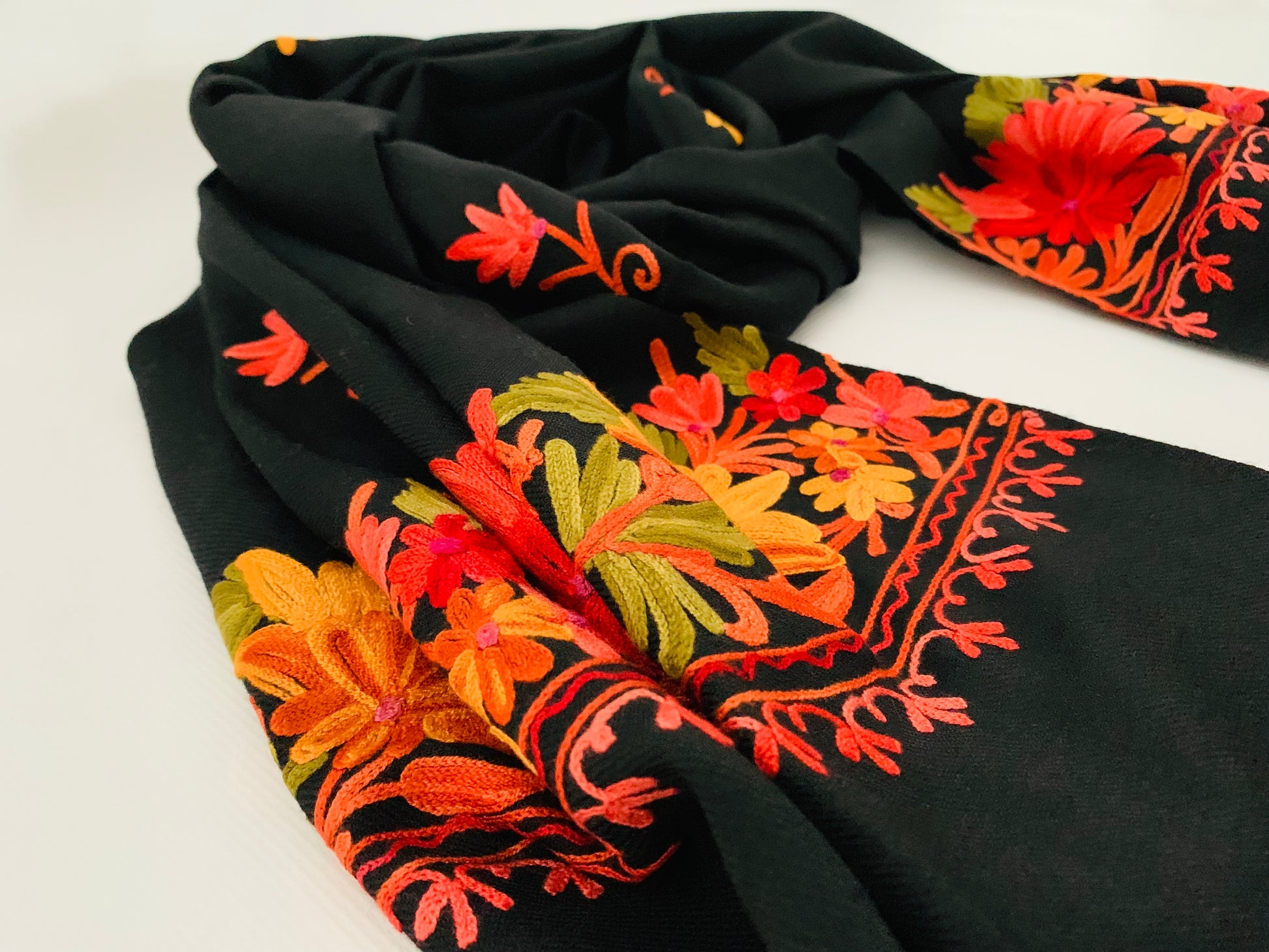 Handmade Personalised Initials Embroidery Scarf - Konmay London