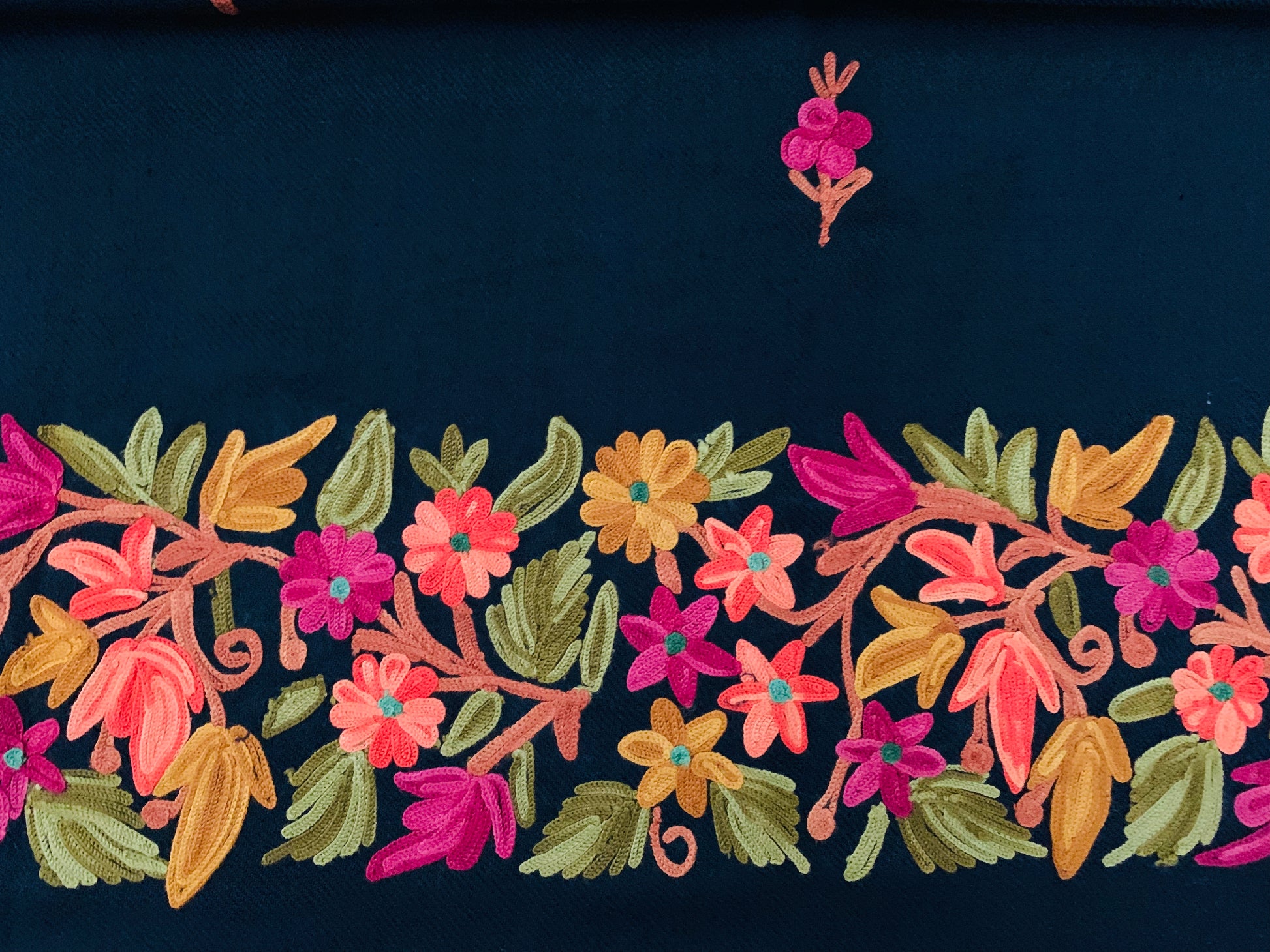 Handmade Personalised Initials Embroidery Scarf - Konmay London