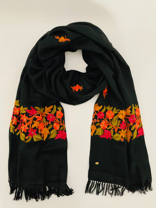 Handmade Personalised Initials Embroidery Scarf - Konmay London