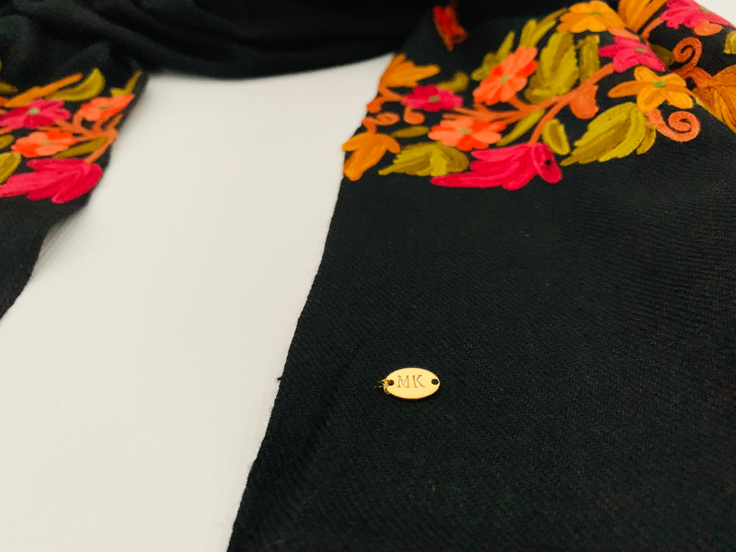 Handmade Personalised Initials Embroidery Scarf - Konmay London