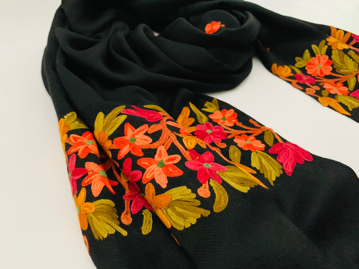 Handmade Personalised Initials Embroidery Scarf - Konmay London