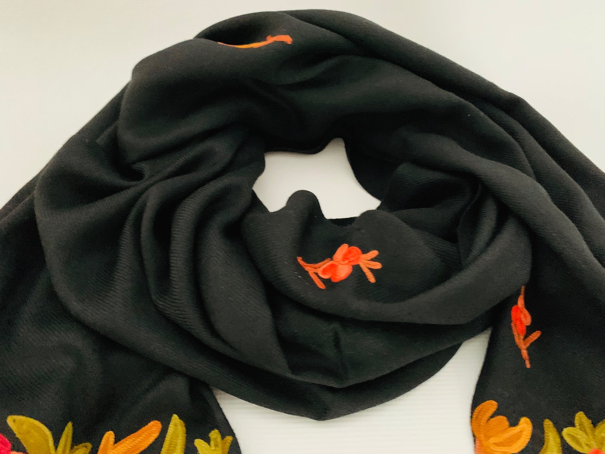 Handmade Personalised Initials Embroidery Scarf - Konmay London