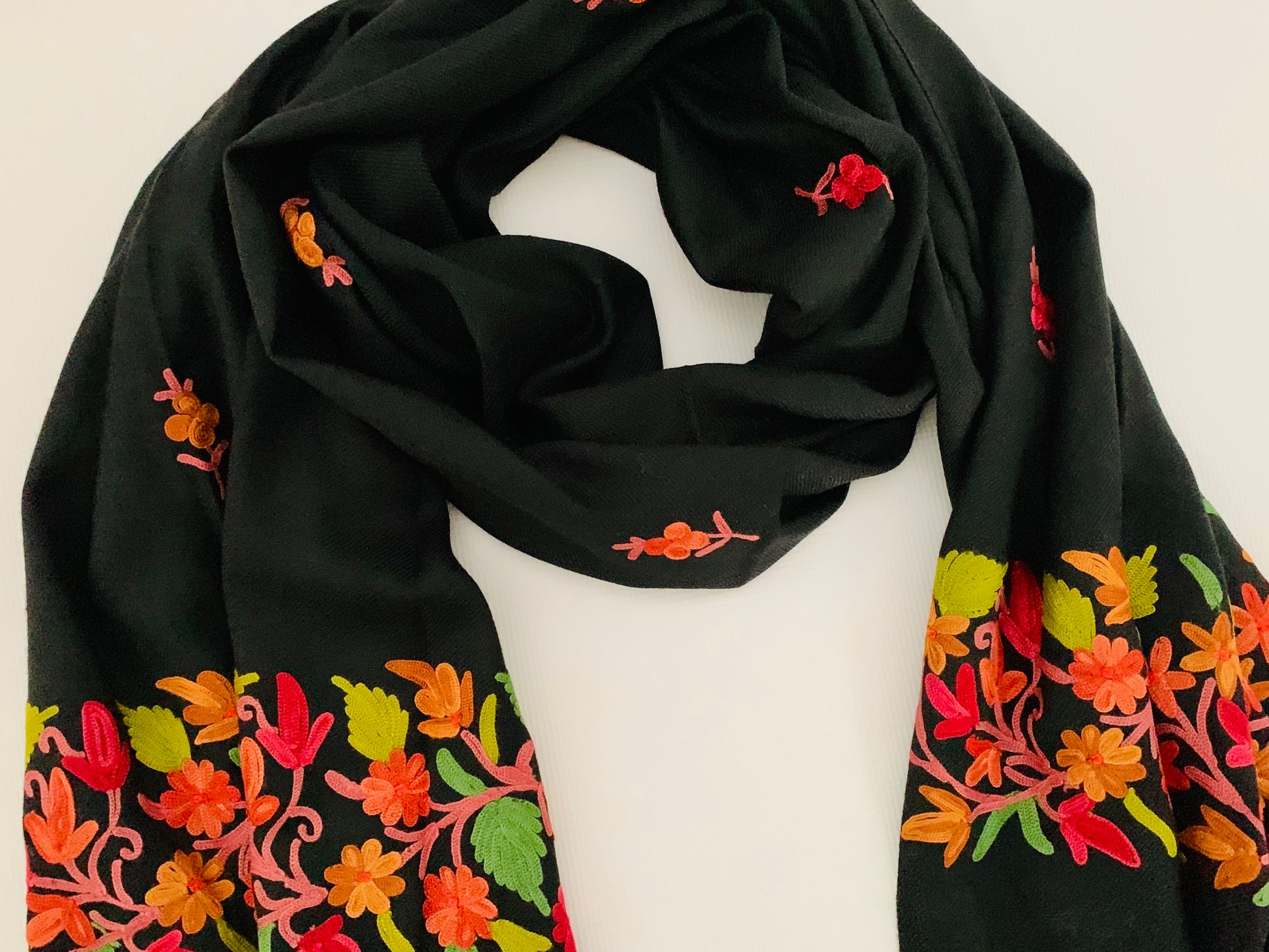 Handmade Personalised Initials Embroidery Scarf - Konmay London