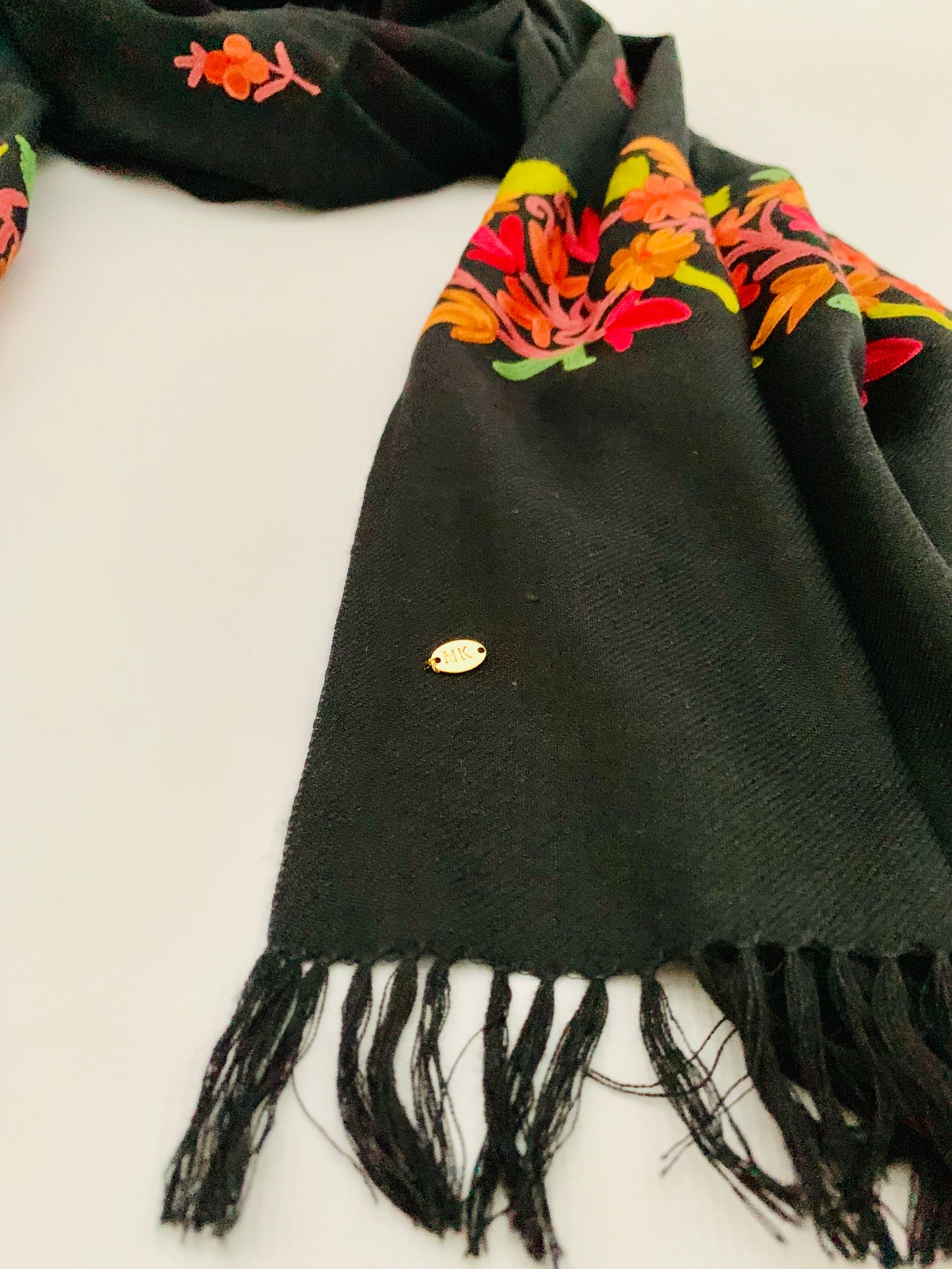 Handmade Personalised Initials Embroidery Scarf - Konmay London