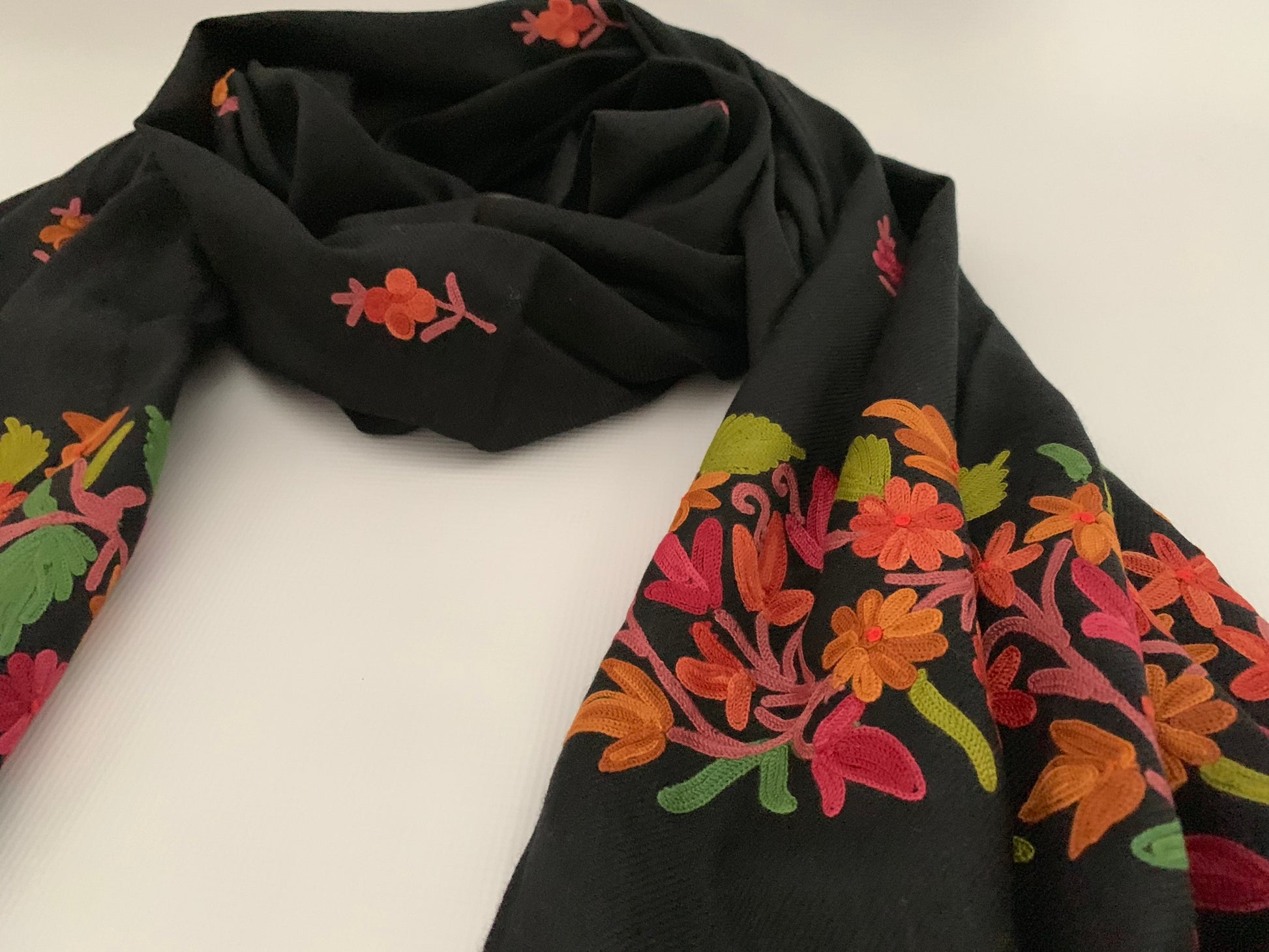 Handmade Personalised Initials Embroidery Scarf - Konmay London