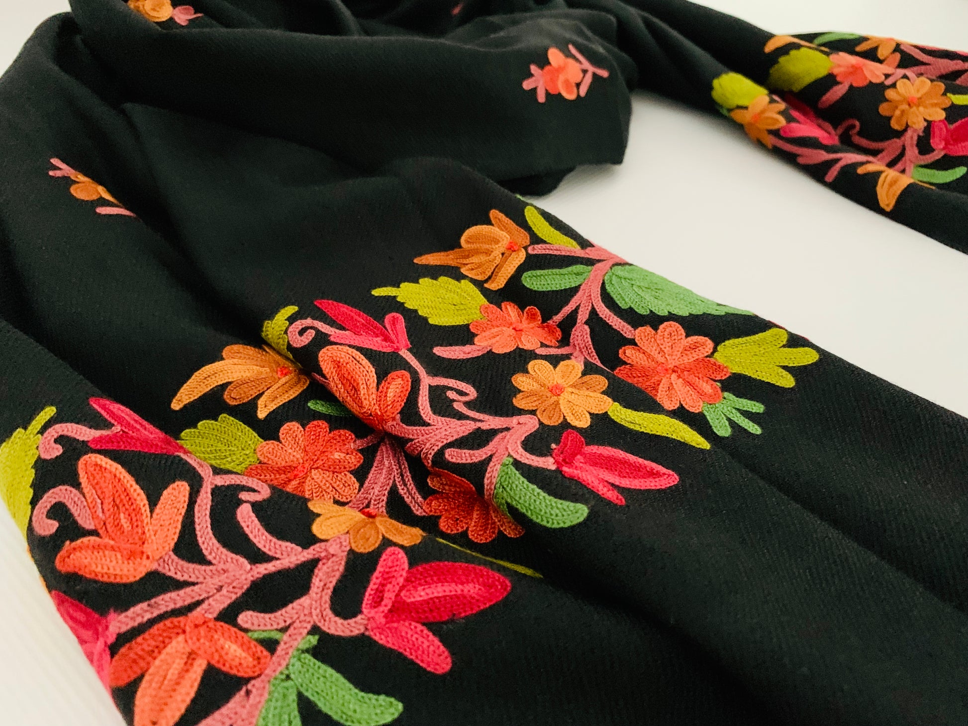 Handmade Personalised Initials Embroidery Scarf - Konmay London