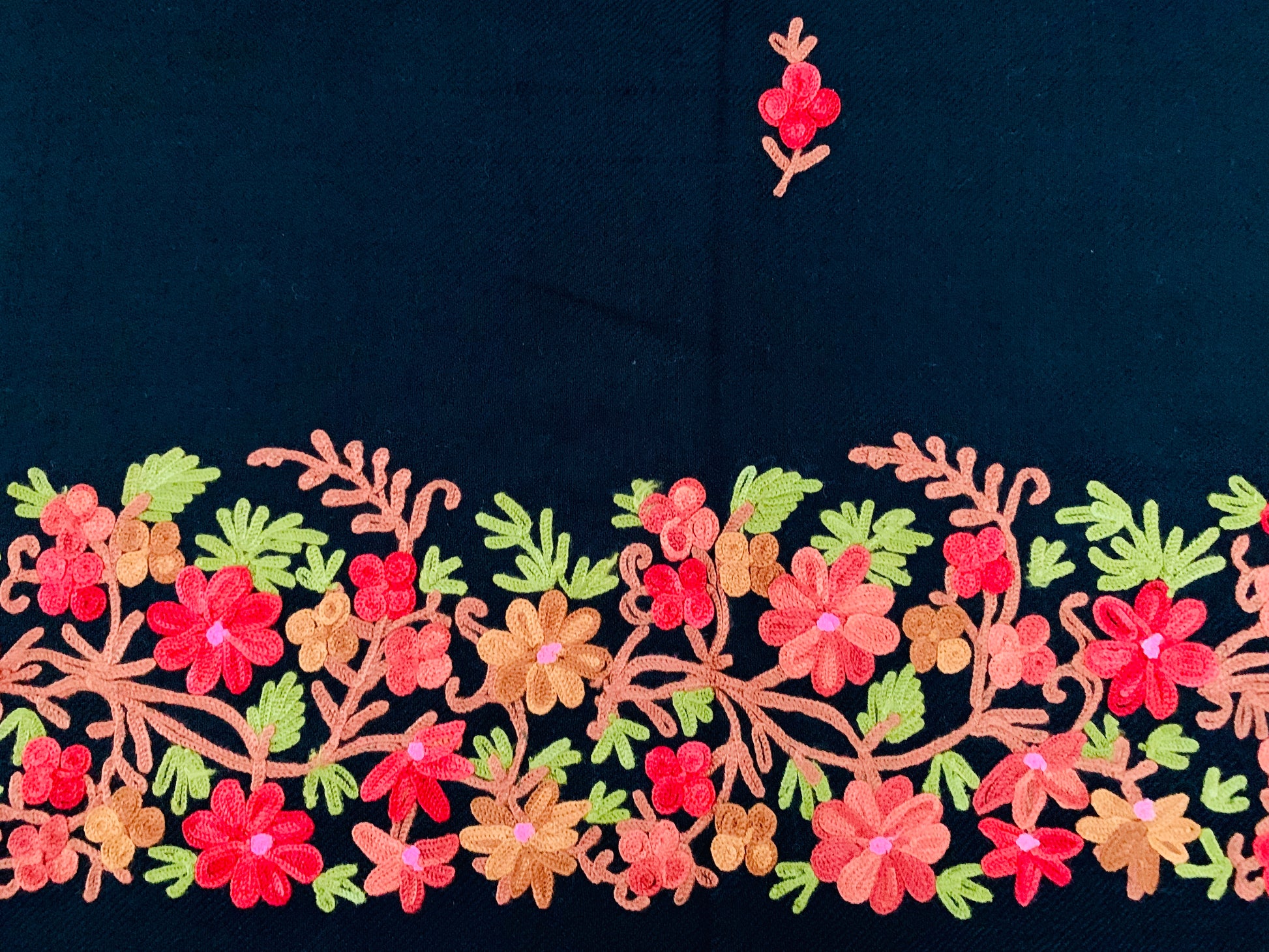 Handmade Personalised Initials Embroidery Scarf - Konmay London