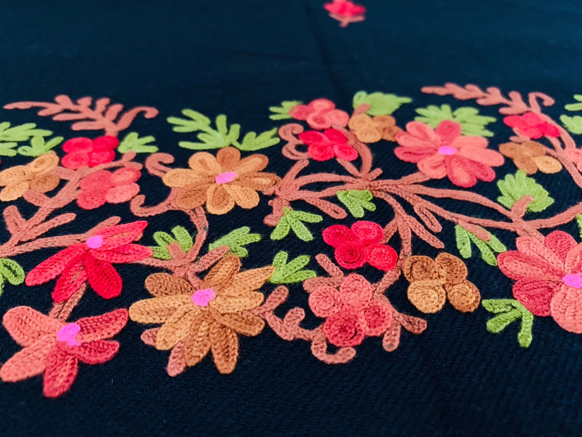 Handmade Personalised Initials Embroidery Scarf - Konmay London