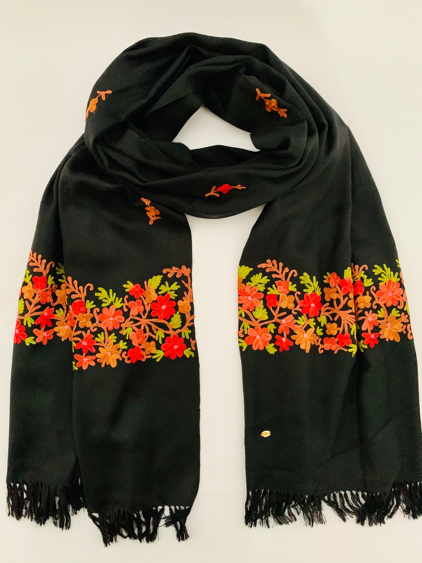 Handmade Personalised Initials Embroidery Scarf - Konmay London