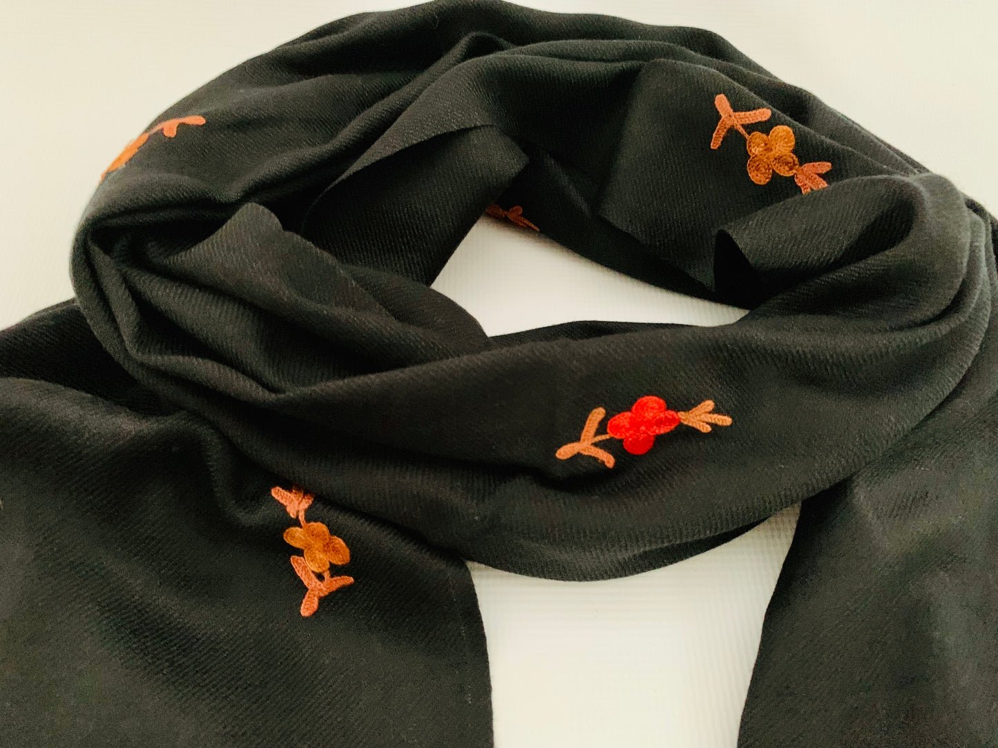 Handmade Personalised Initials Embroidery Scarf - Konmay London