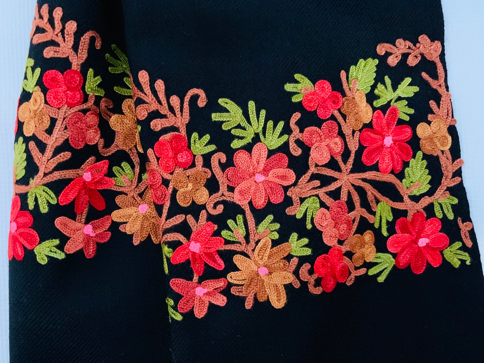 Handmade Personalised Initials Embroidery Scarf - Konmay London