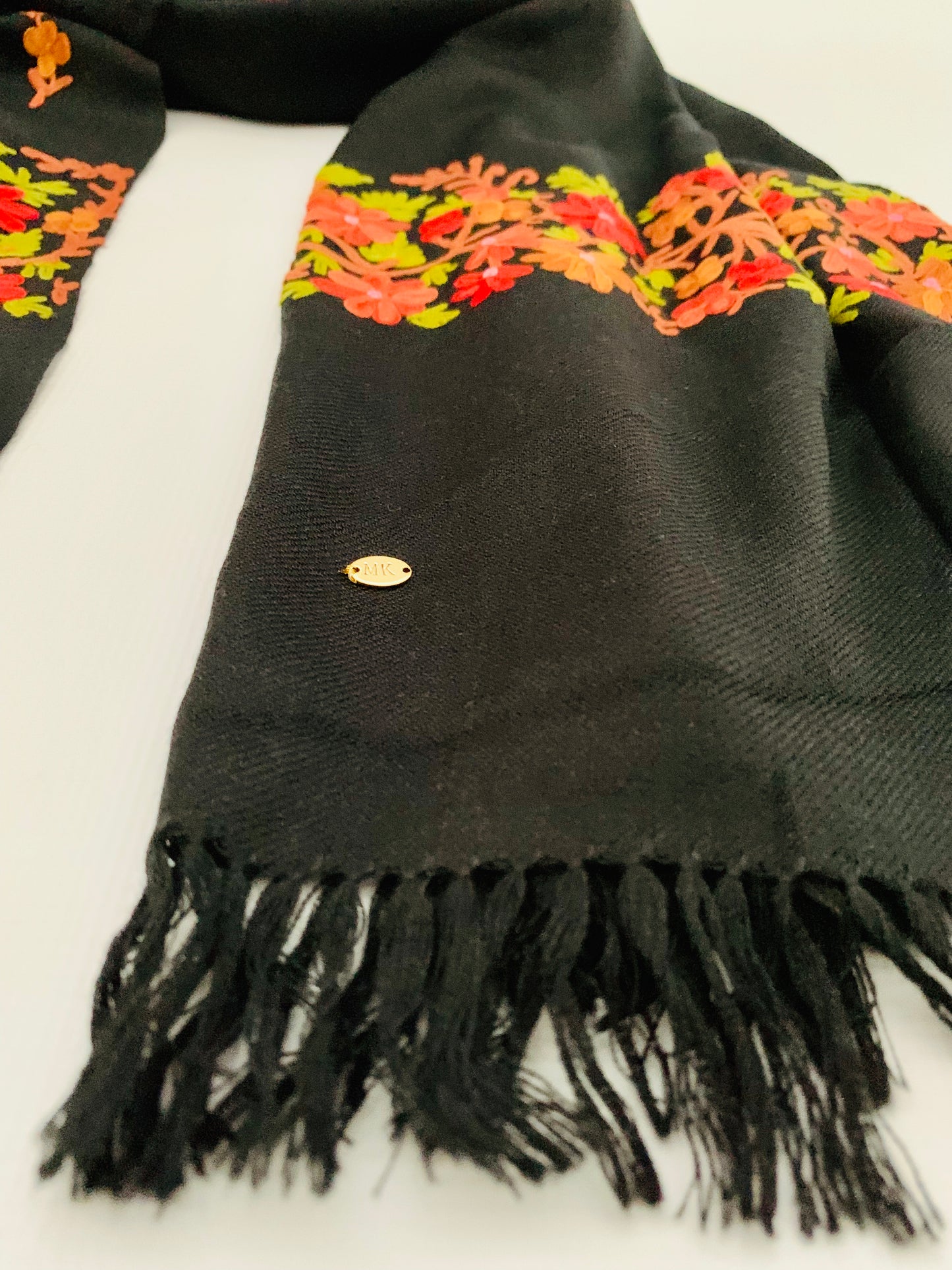 Handmade Personalised Initials Embroidery Scarf - Konmay London