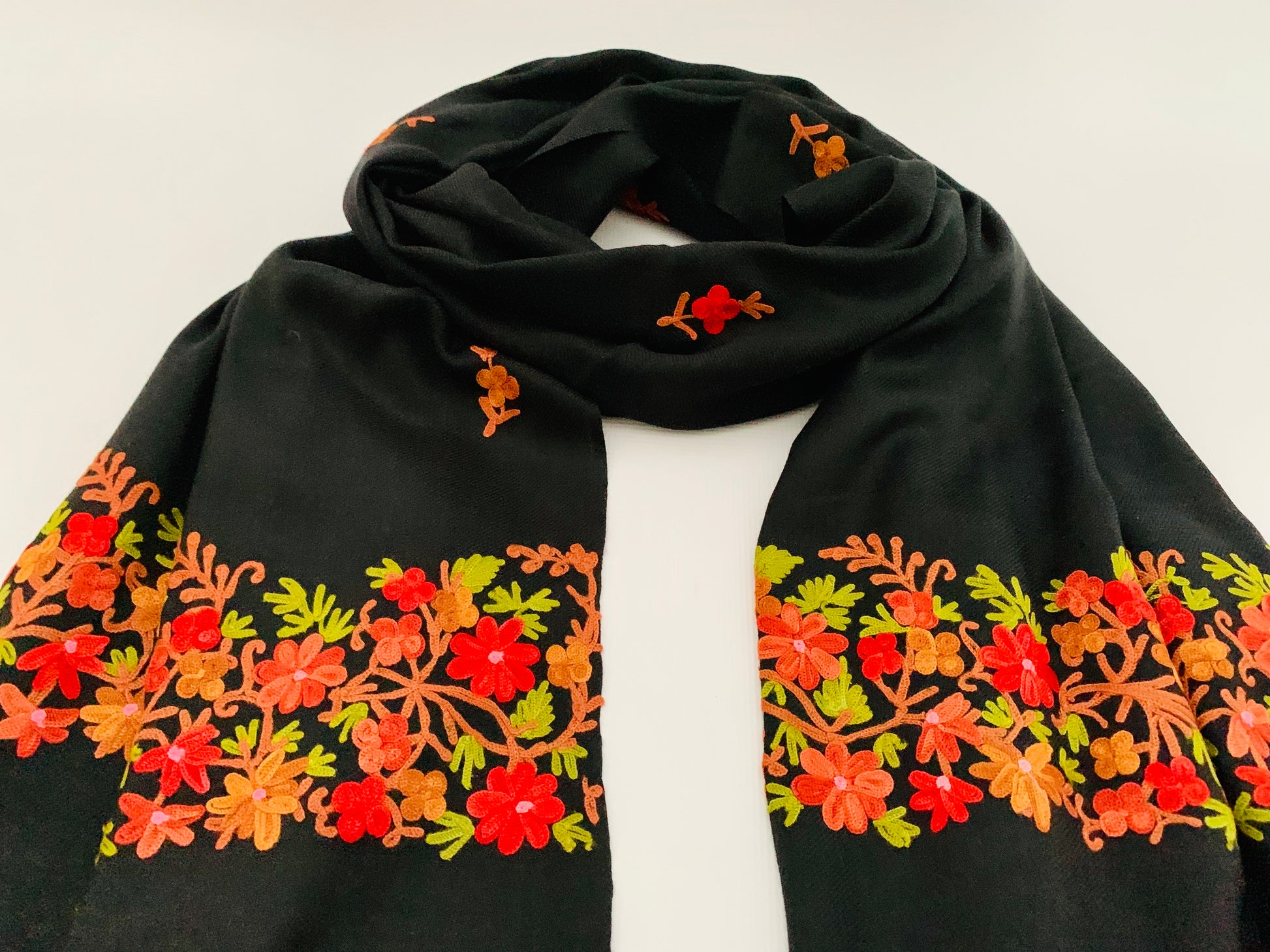 Handmade Personalised Initials Embroidery Scarf - Konmay London