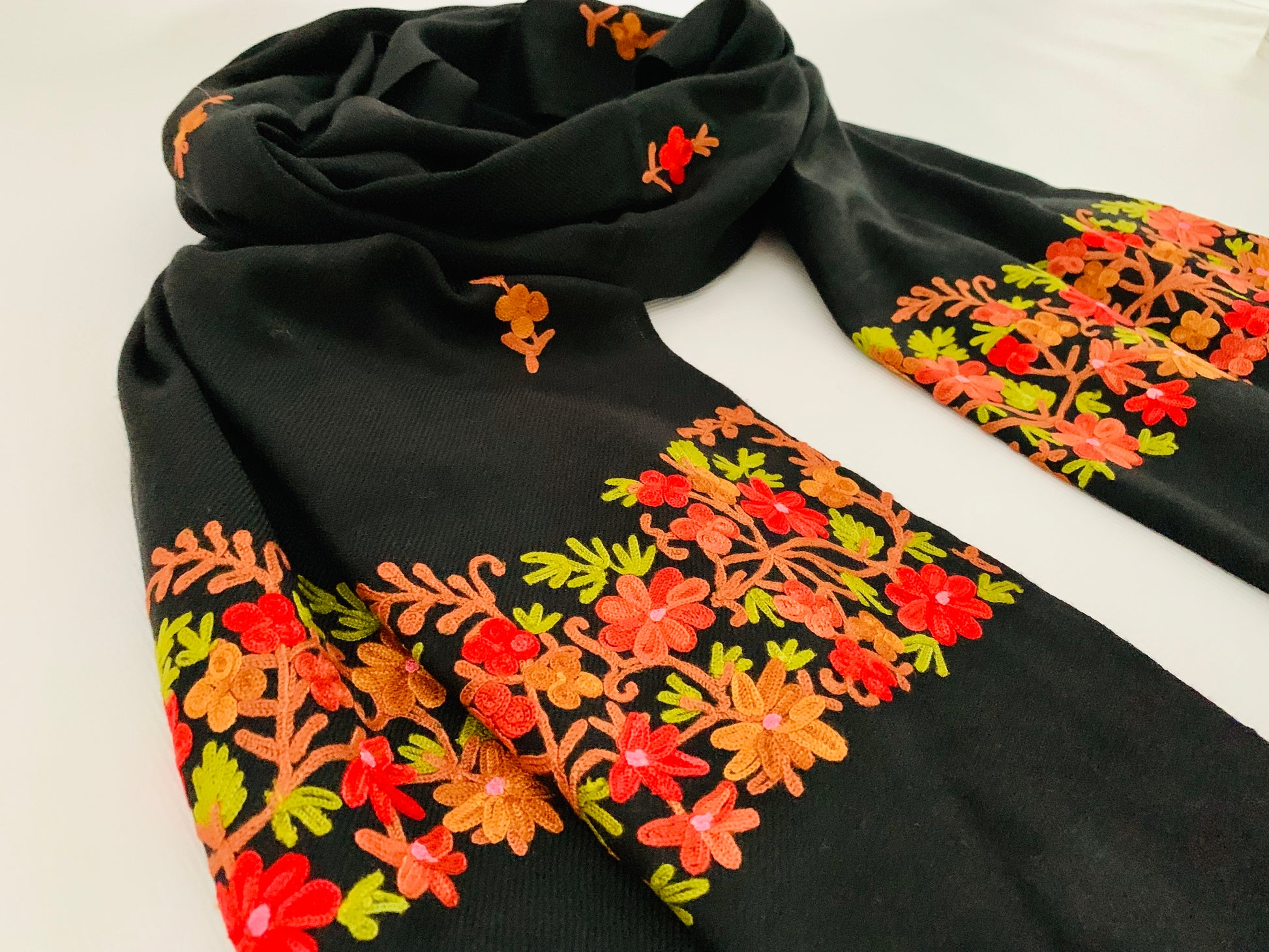 Handmade Personalised Initials Embroidery Scarf - Konmay London