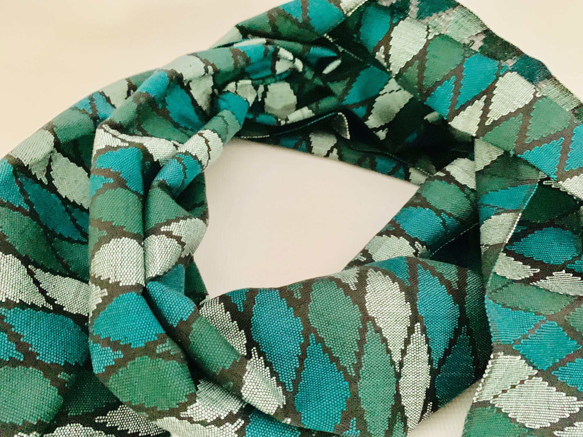 Handmade Personalised Initials Welf-Inlay Designed Cotton Scarf - Konmay London