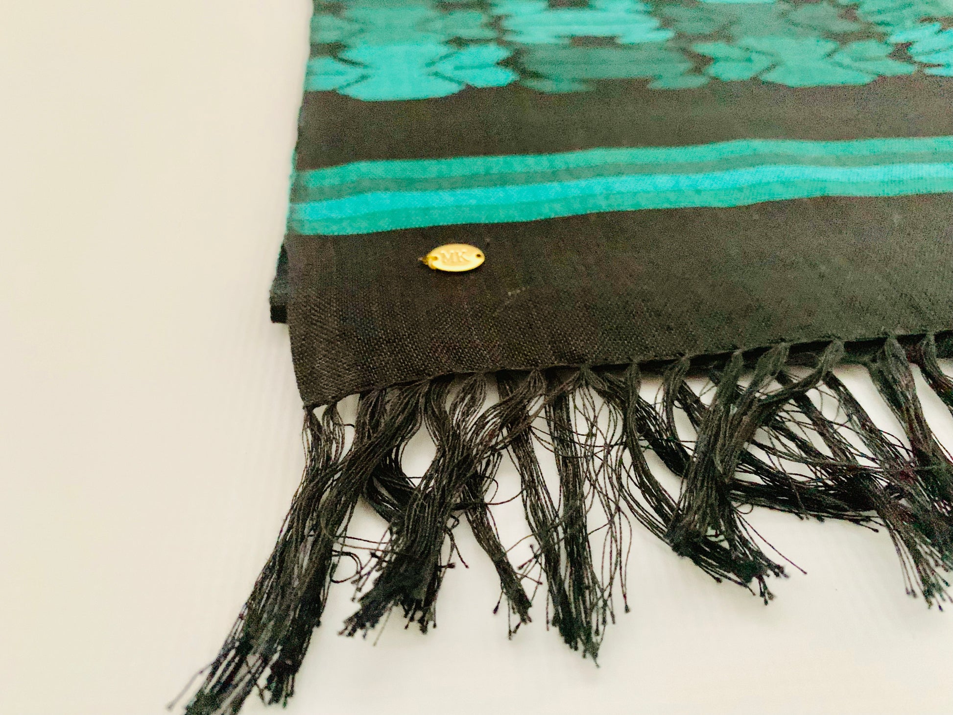 Handmade Personalised Initials Welf-Inlay Designed Cotton Scarf - Konmay London