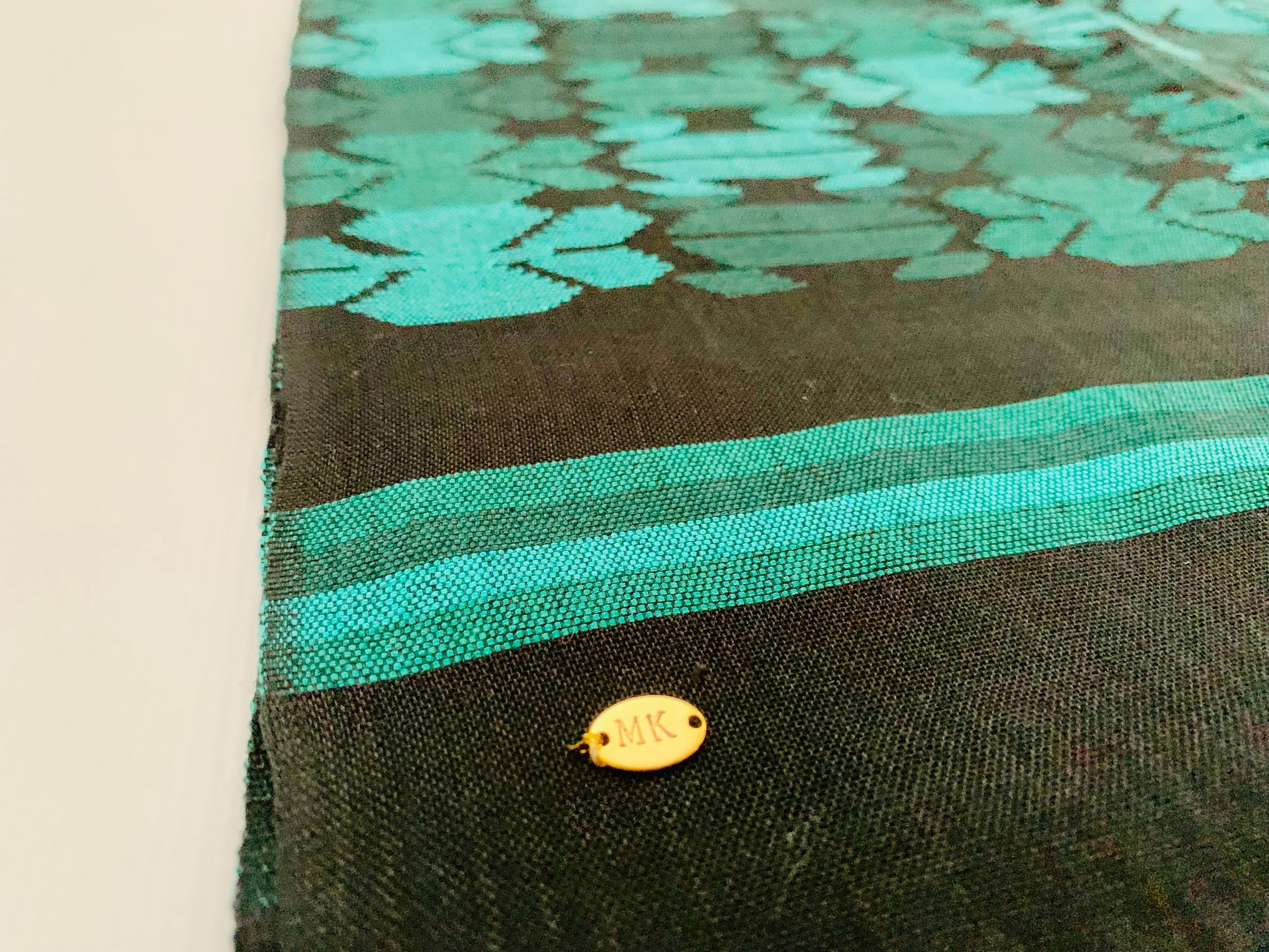 Handmade Personalised Initials Welf-Inlay Designed Cotton Scarf - Konmay London