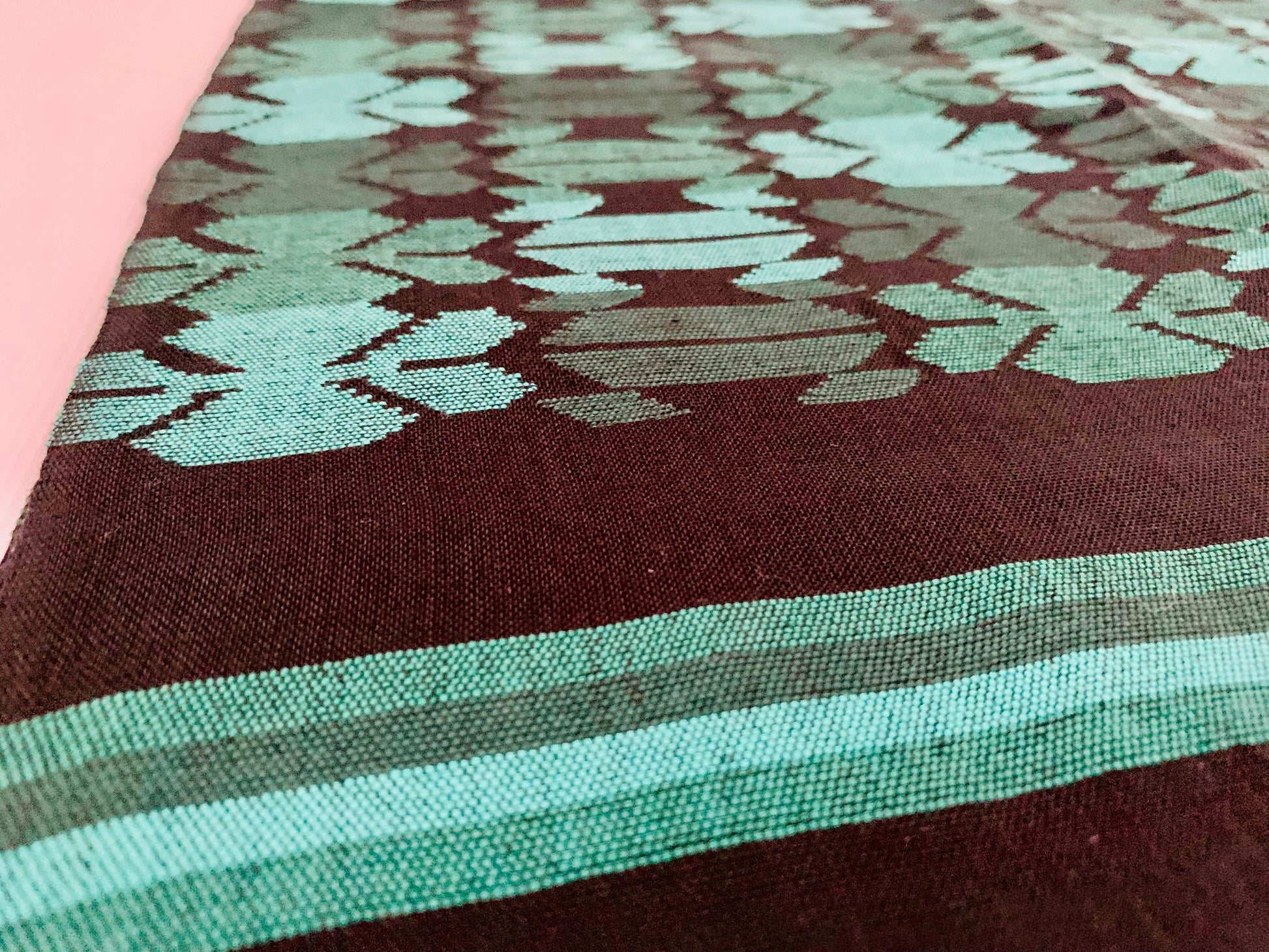 Handmade Personalised Initials Welf-Inlay Designed Cotton Scarf - Konmay London