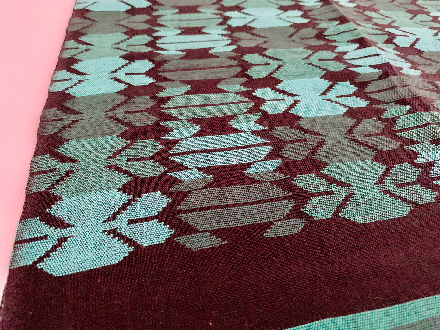 Handmade Personalised Initials Welf-Inlay Designed Cotton Scarf - Konmay London