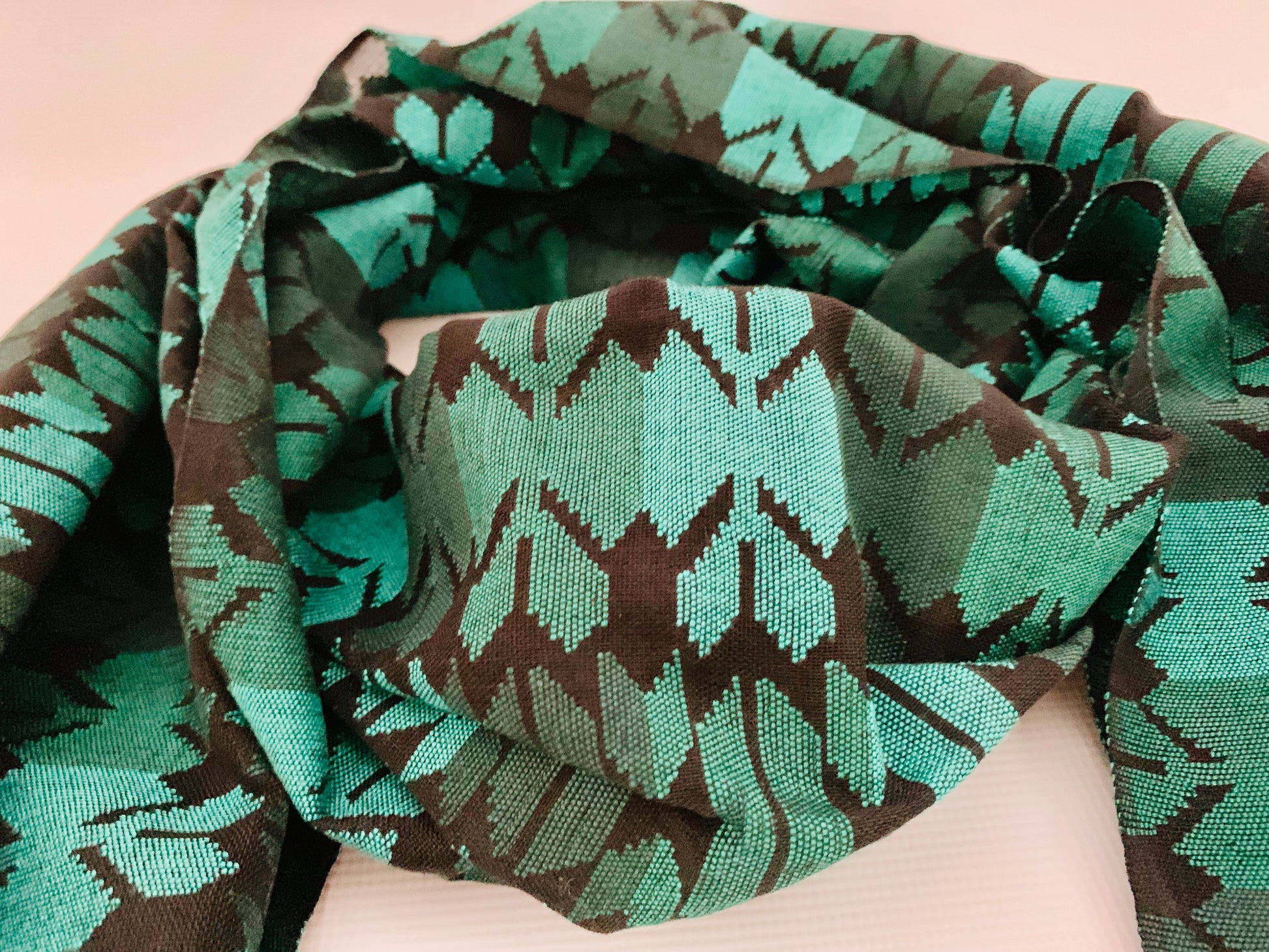 Handmade Personalised Initials Welf-Inlay Designed Cotton Scarf - Konmay London