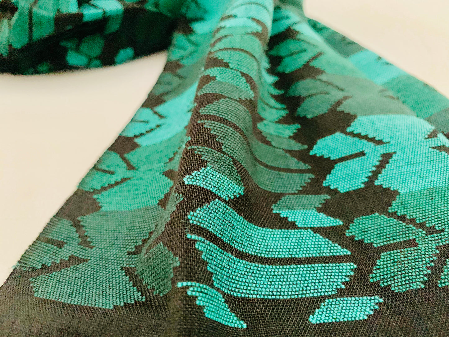 Handmade Personalised Initials Welf-Inlay Designed Cotton Scarf - Konmay London