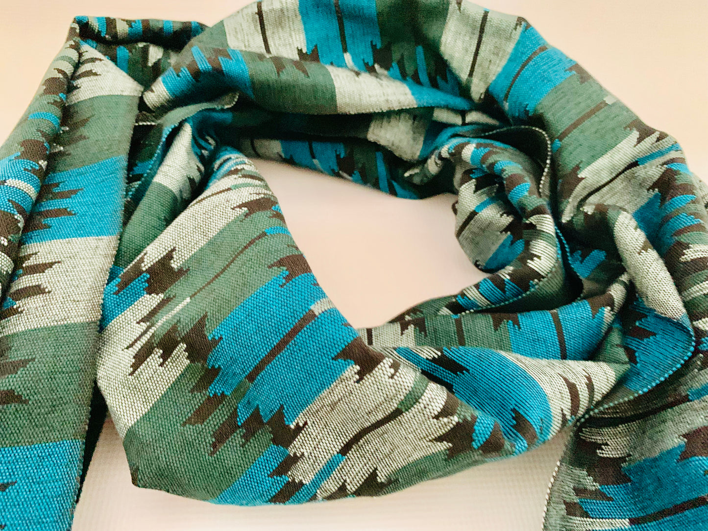 Handmade Personalised Initials Welf-Inlay Designed Cotton Scarf - Konmay London