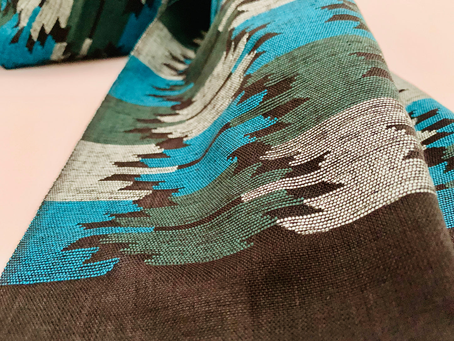 Handmade Personalised Initials Welf-Inlay Designed Cotton Scarf - Konmay London