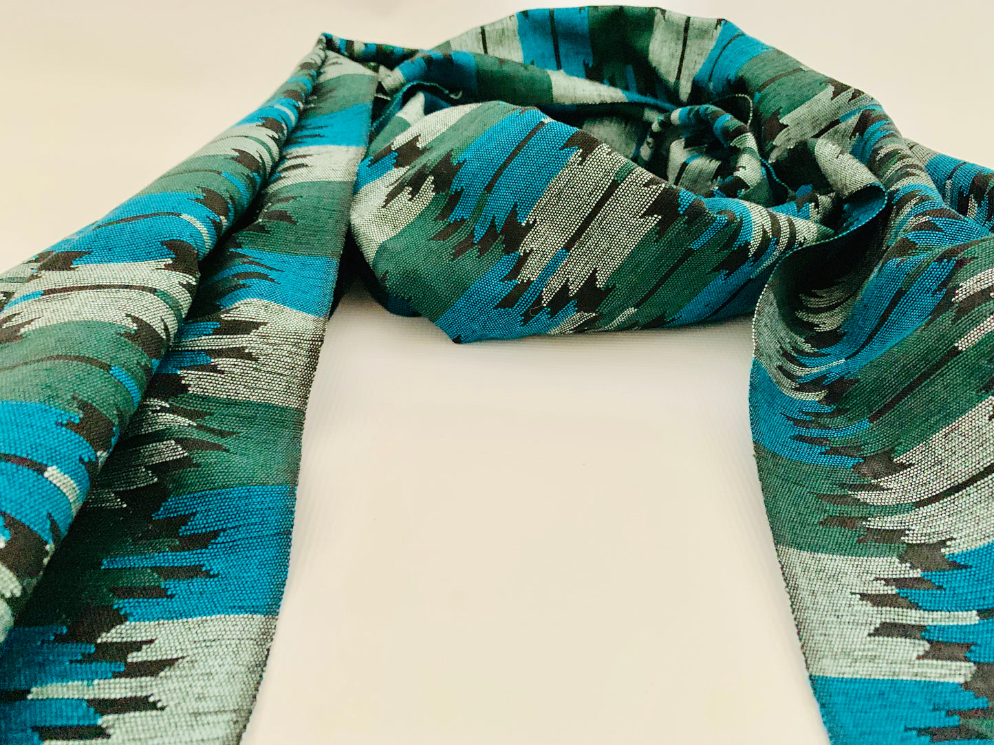 Handmade Personalised Initials Welf-Inlay Designed Cotton Scarf - Konmay London