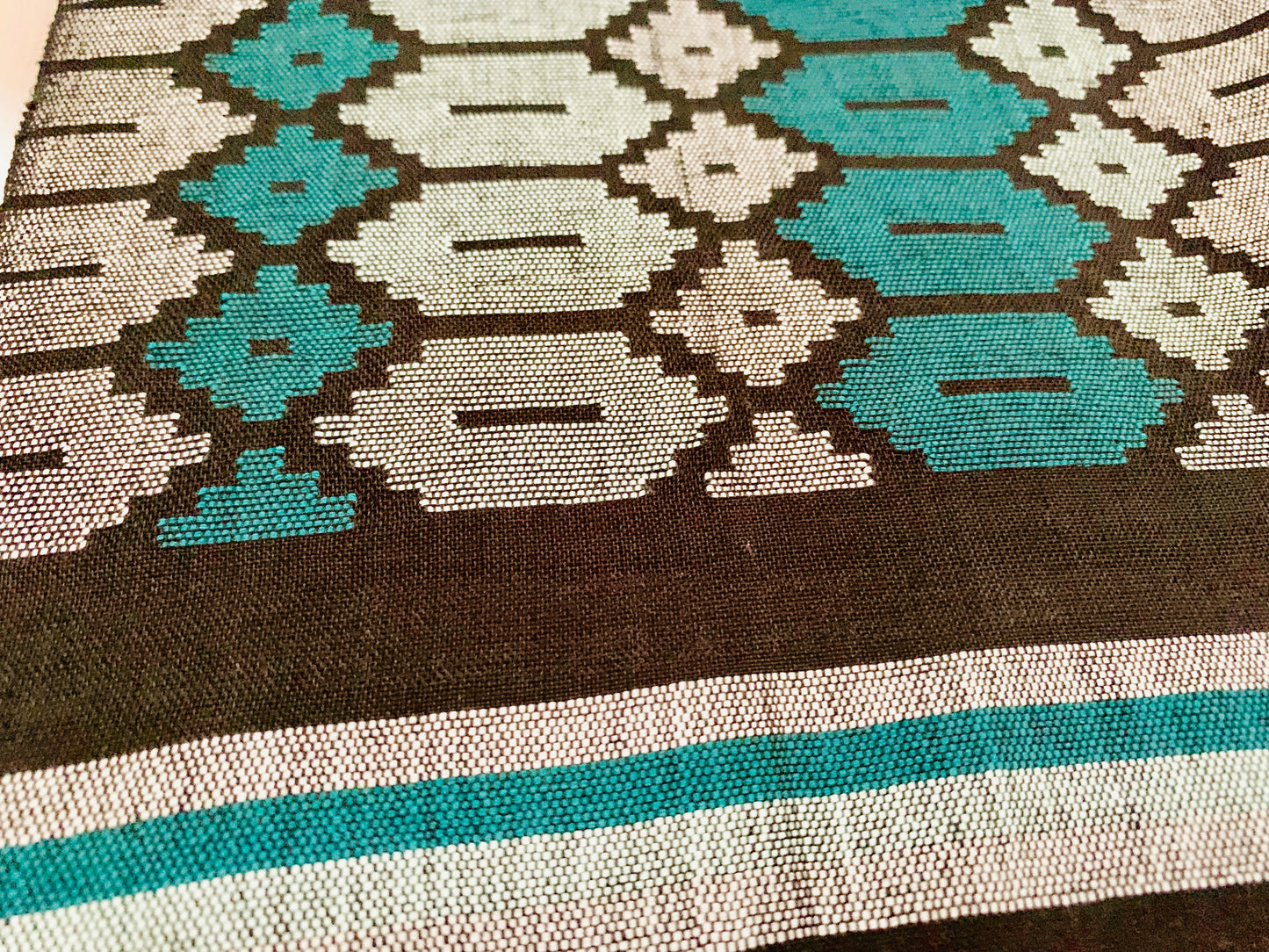 Handmade Personalised Initials Welf-Inlay Designed Cotton Scarf - Konmay London