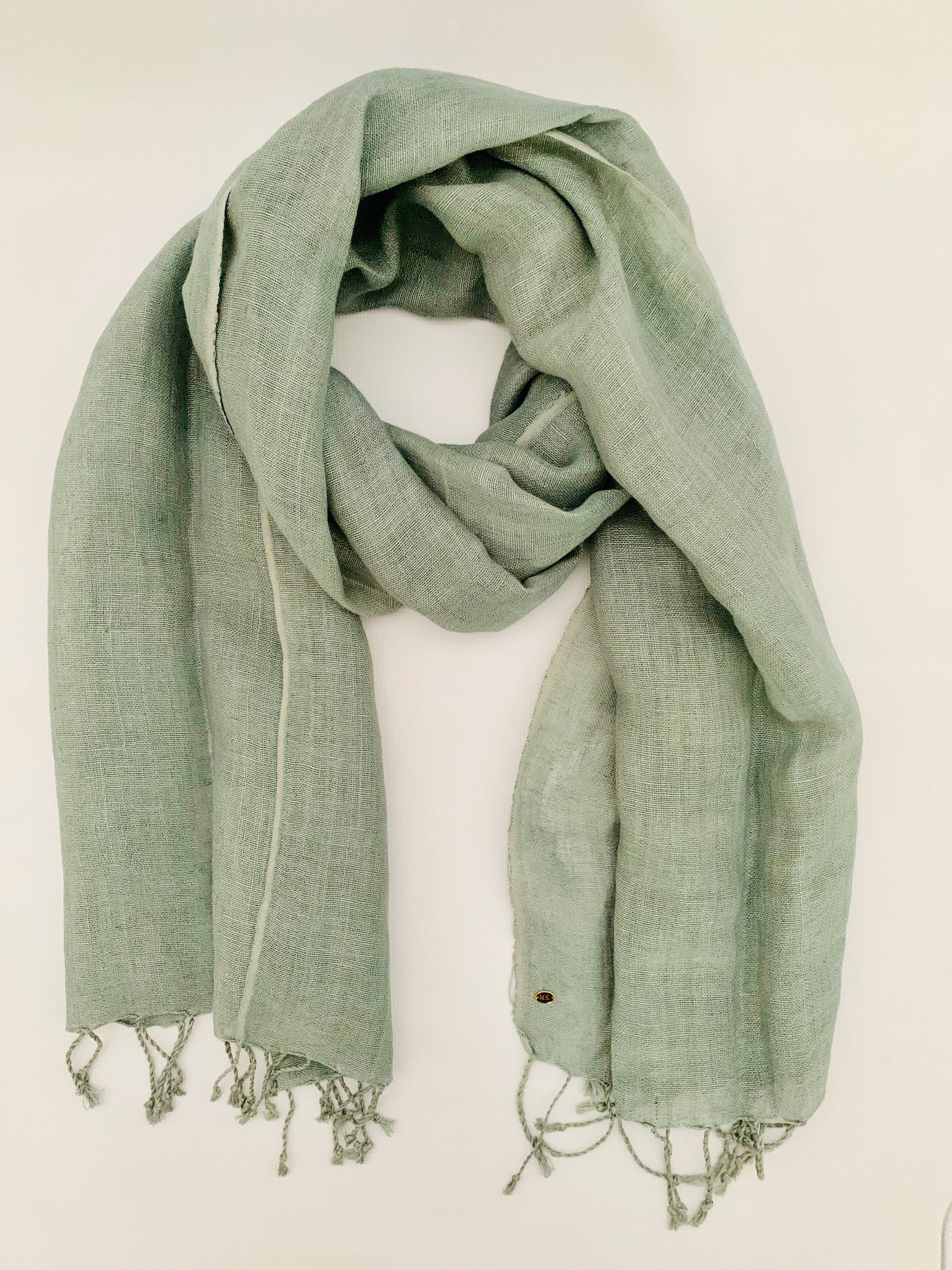 Handmade Personalised Initials Hemp Fibre Scarf - Konmay London