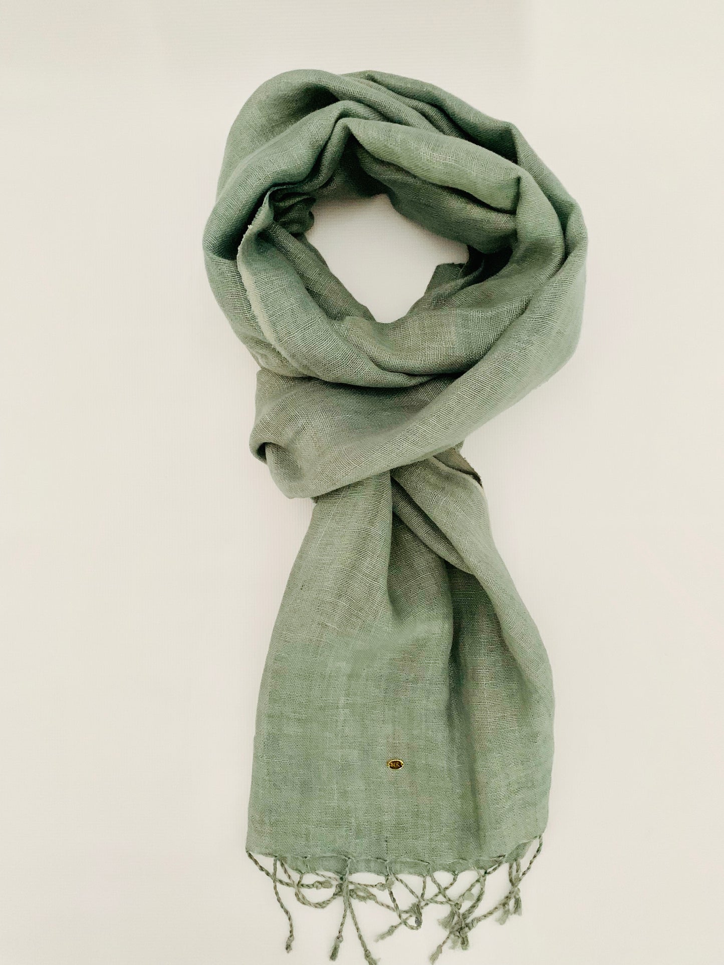 Handmade Personalised Initials Hemp Fibre Scarf - Konmay London