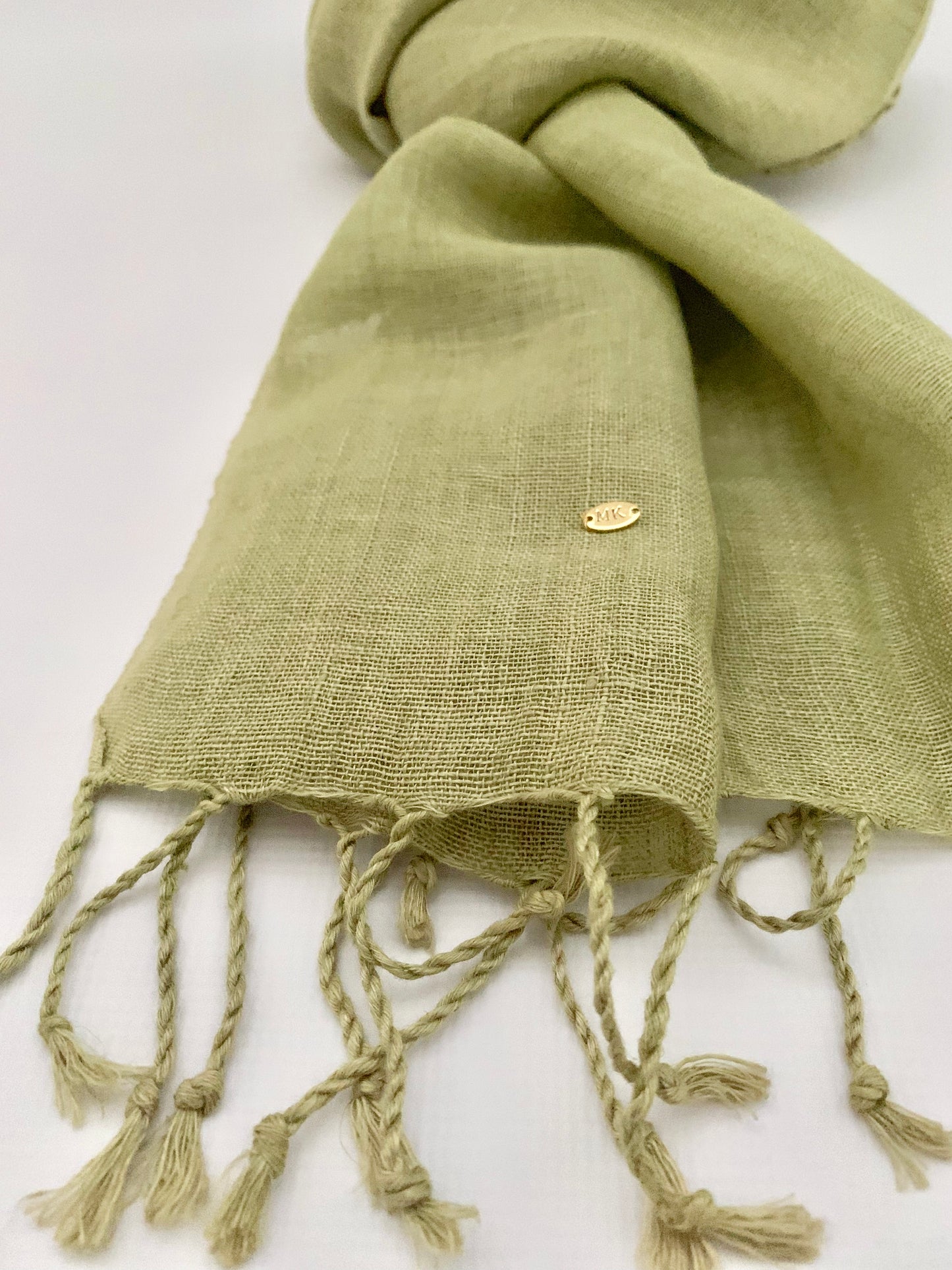 Handmade Personalised Initials Hemp Fibre Scarf - Konmay London