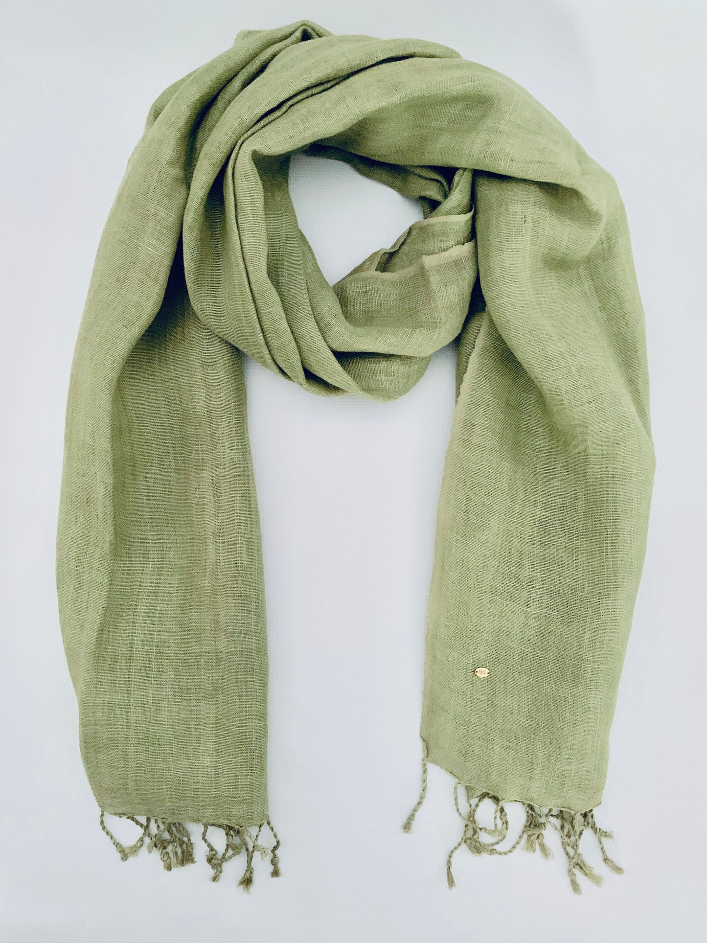 Handmade Personalised Initials Hemp Fibre Scarf - Konmay London
