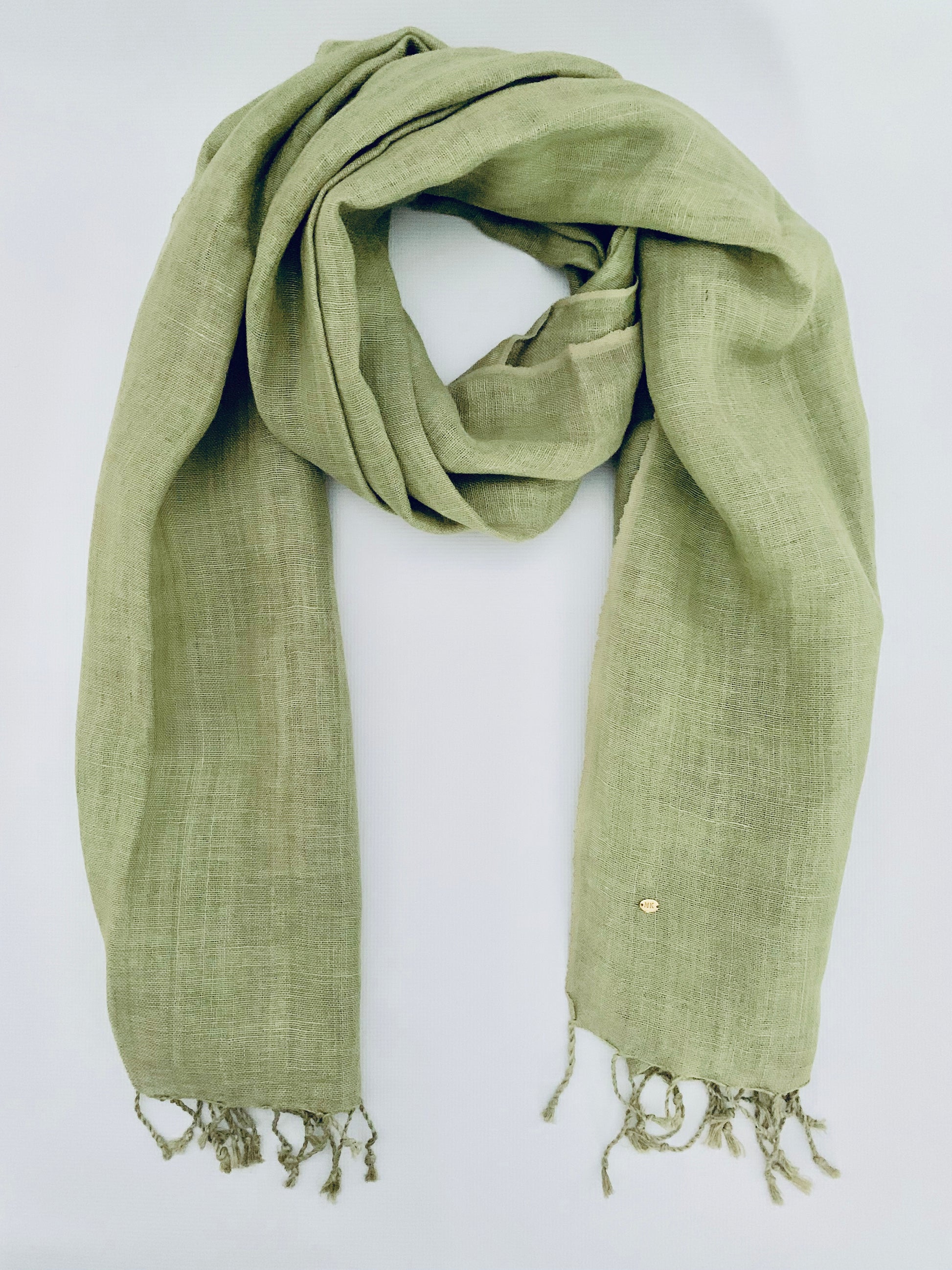 Handmade Personalised Initials Hemp Fibre Scarf - Konmay London
