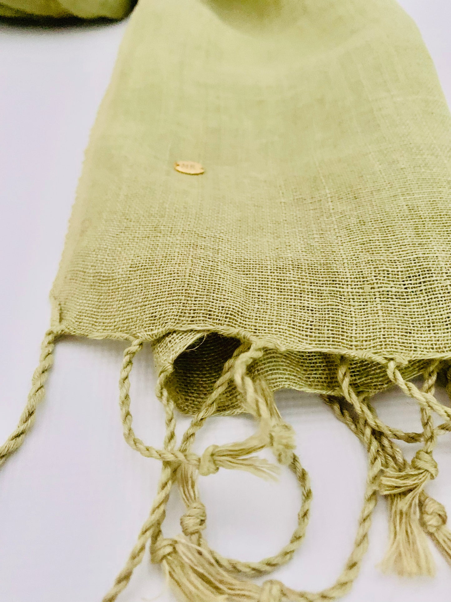 Handmade Personalised Initials Hemp Fibre Scarf - Konmay London