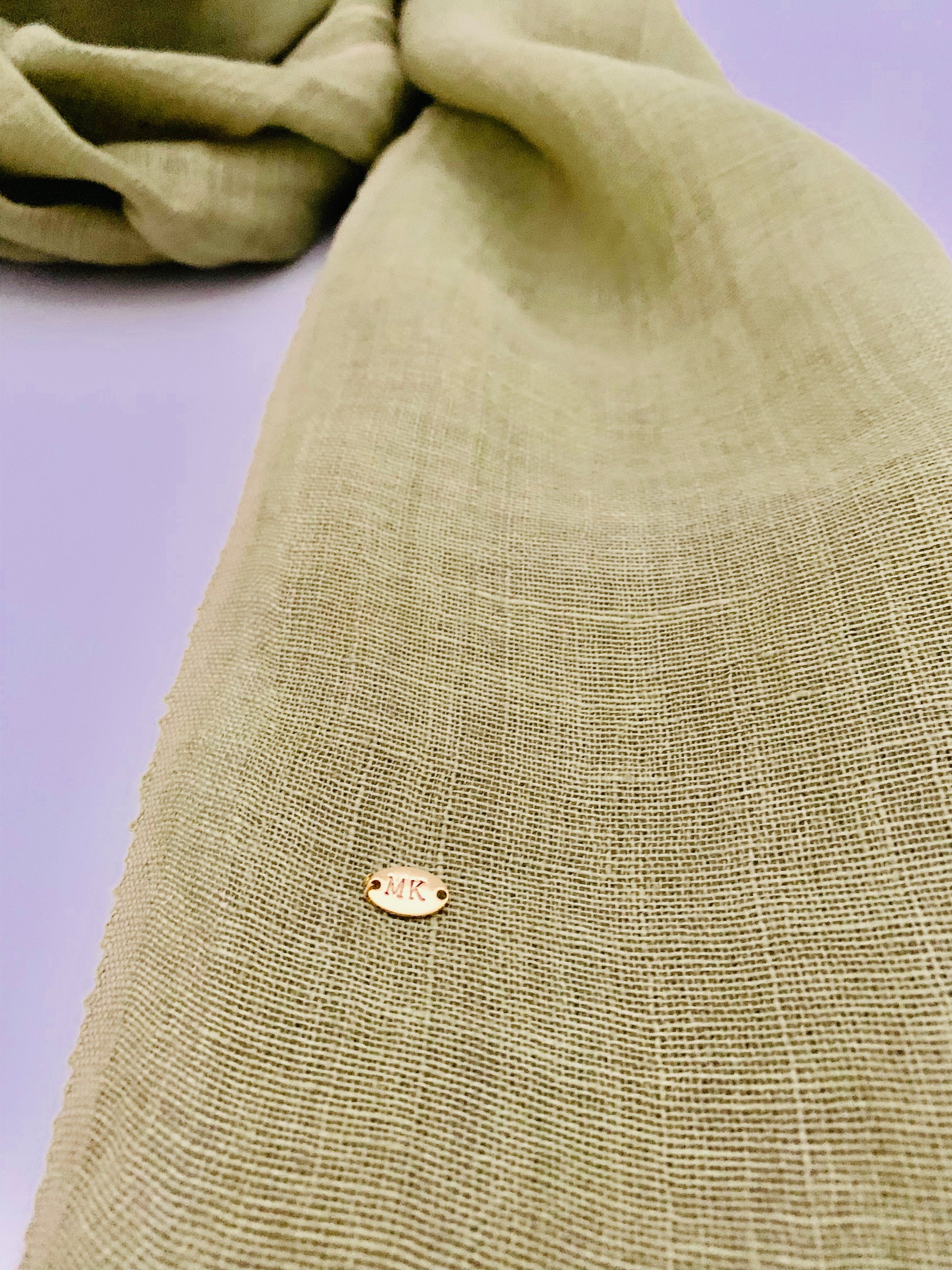 Handmade Personalised Initials Hemp Fibre Scarf - Konmay London