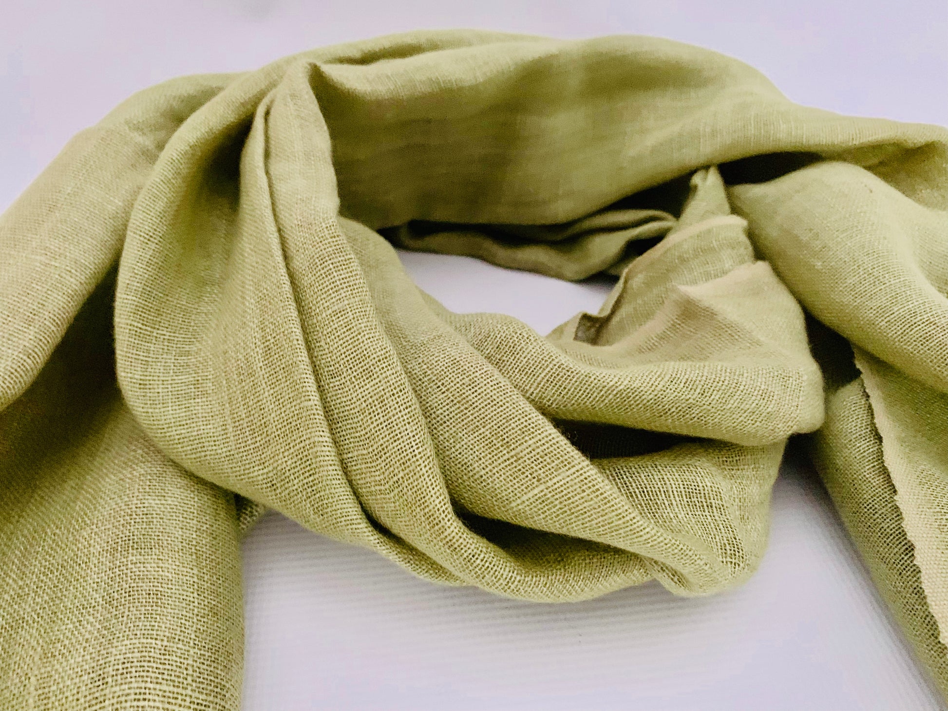 Handmade Personalised Initials Hemp Fibre Scarf - Konmay London