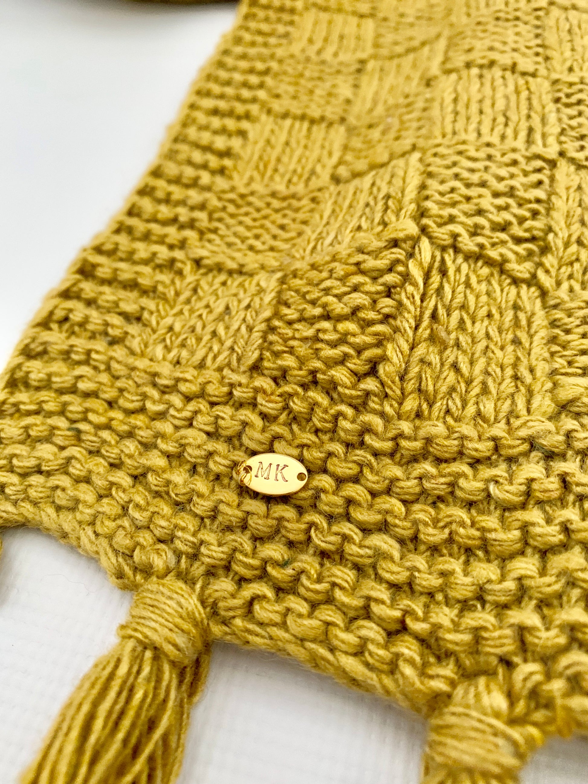 Handmade Personalised Initials Banana Fibre Scarf - Konmay London