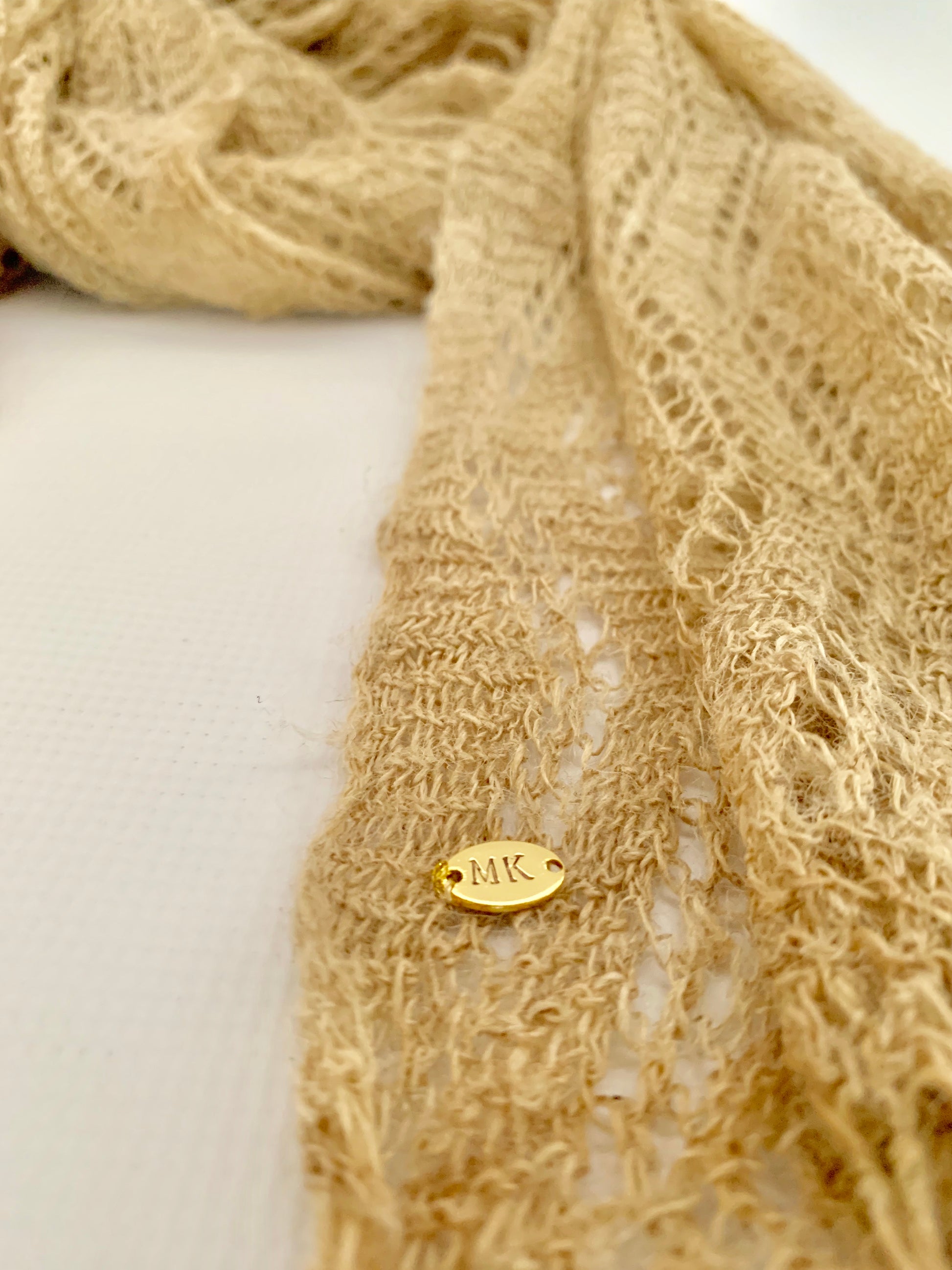 Handmade Personalised Initials Nettle Scarf - Konmay London