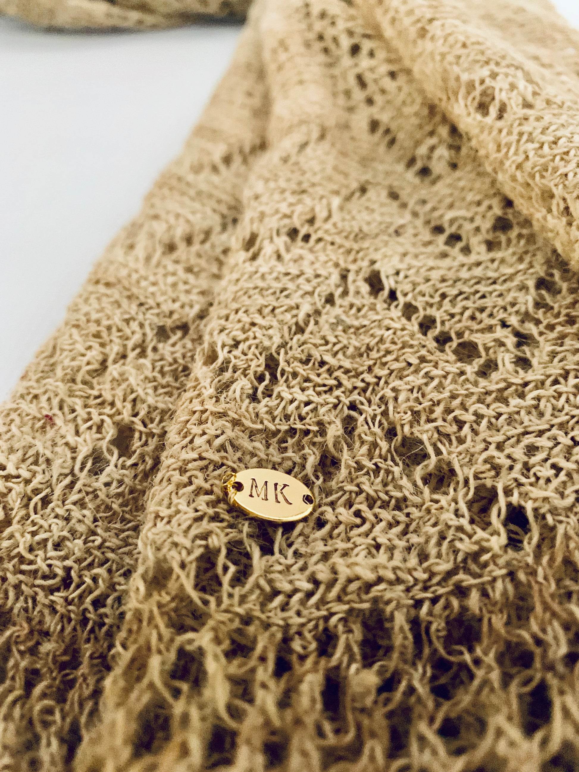 Handmade Personalised Initials Nettle Scarf - Konmay London