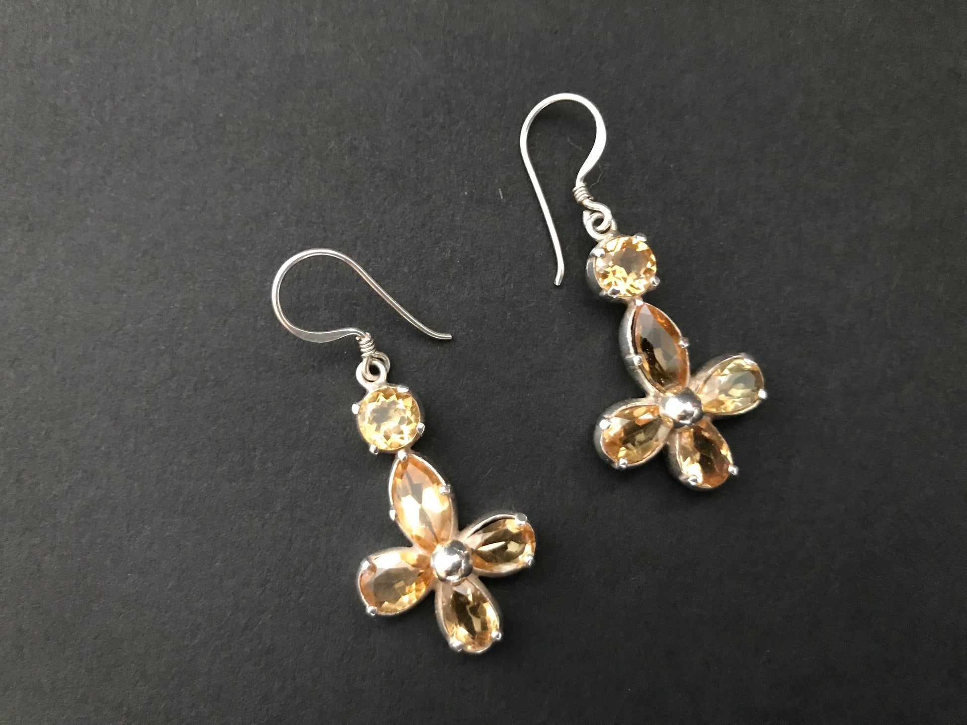 Handmade Amethyst & Peridot/ Citrine/ Garnet Earrings - Konmay London