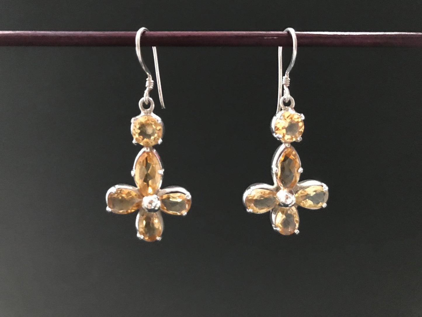 Handmade Amethyst & Peridot/ Citrine/ Garnet Earrings - Konmay London