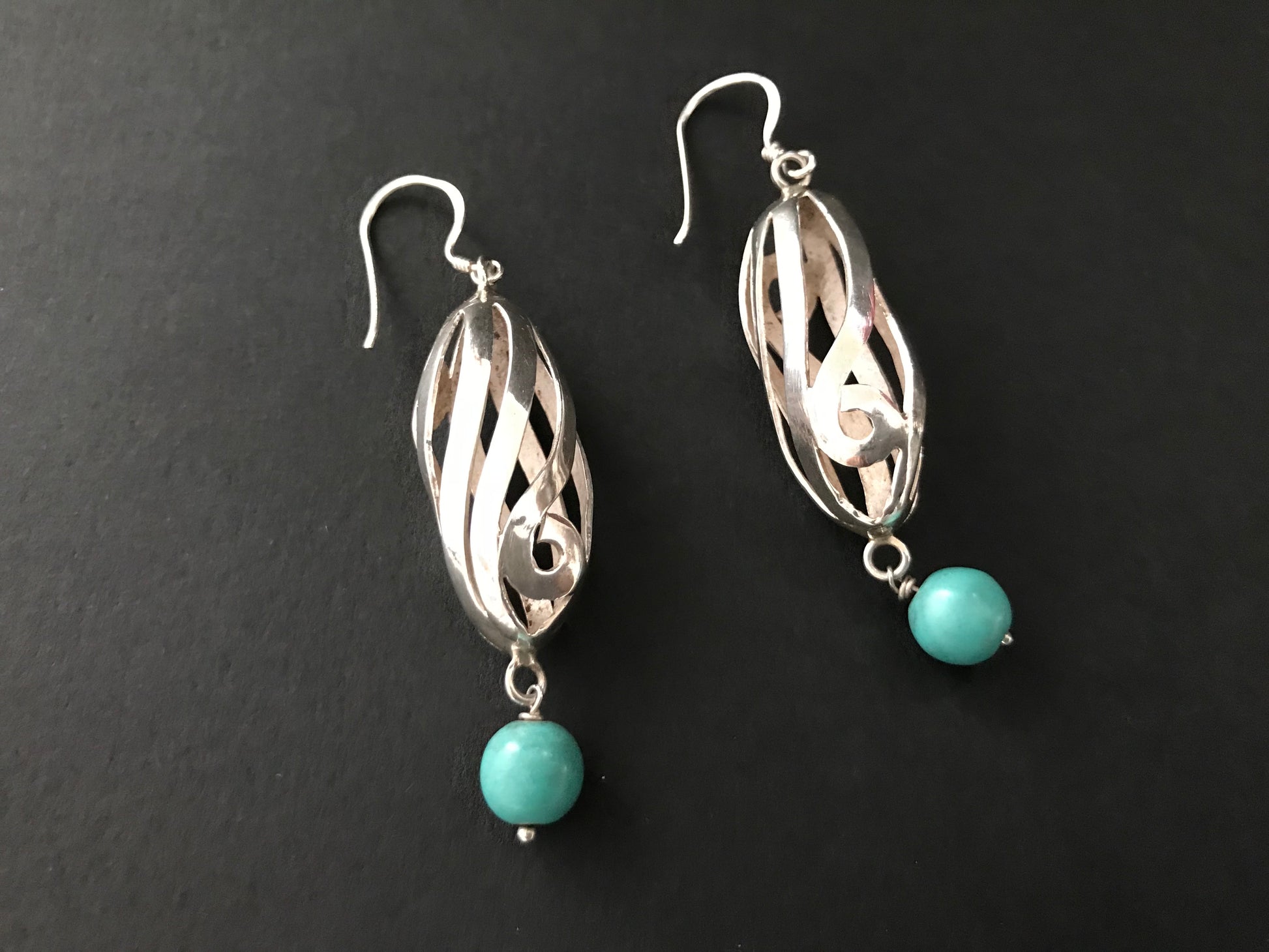 Handmade Spiral Hollow Tube Earrings - Konmay London