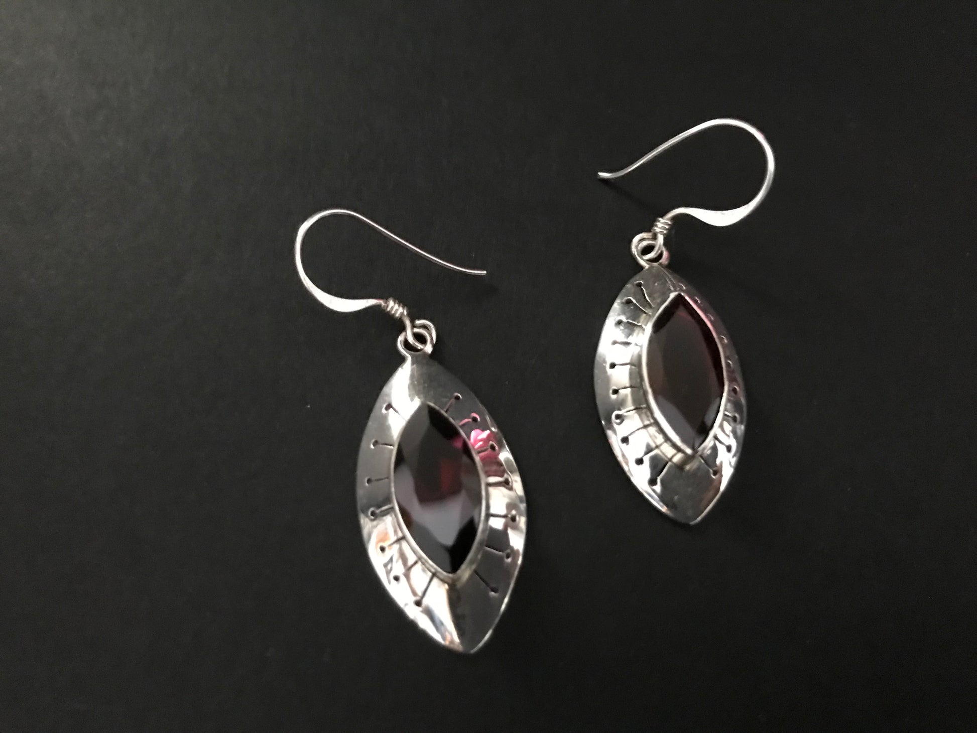 Handmade Eye Designed Silver Earrings - Konmay London